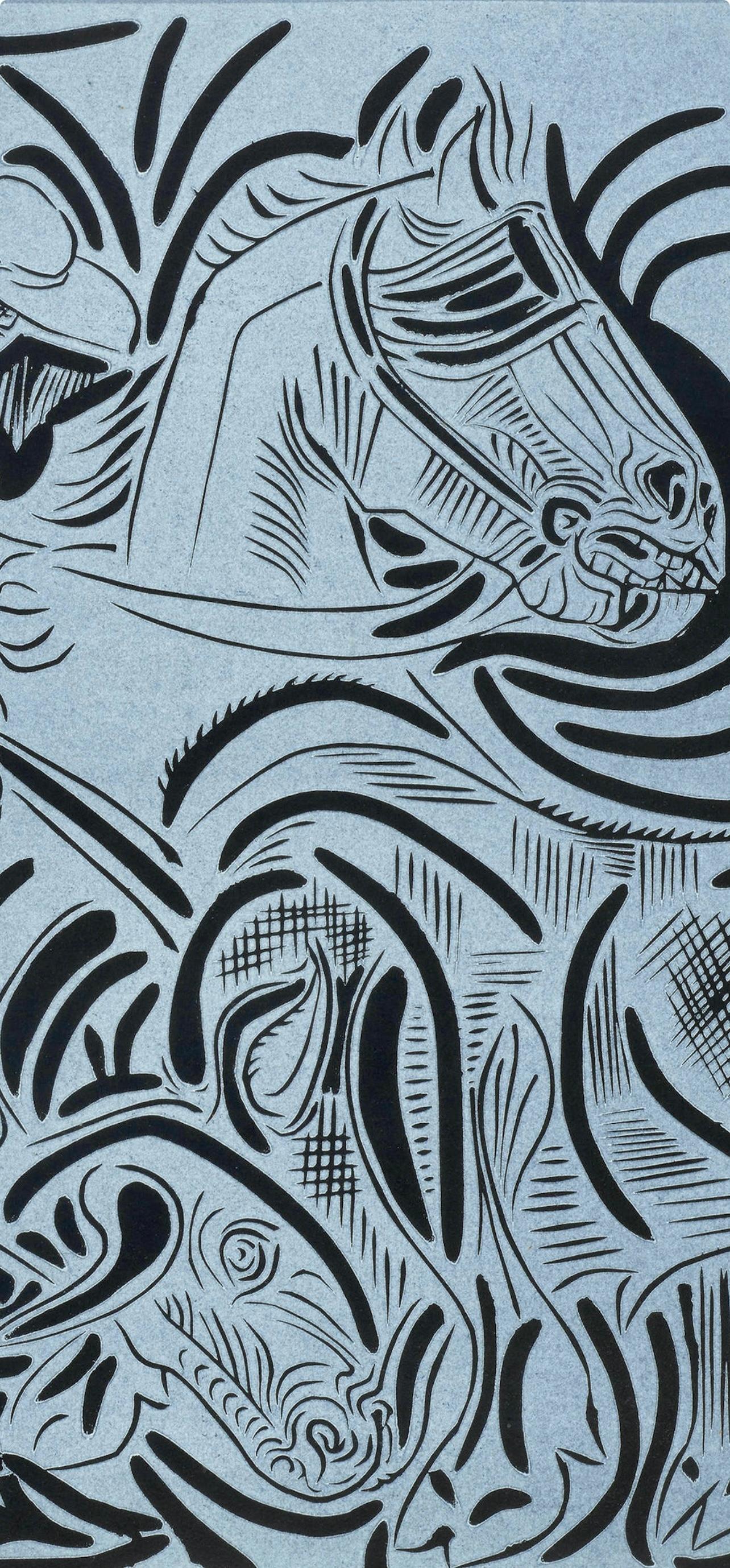 Picasso, Pique (Orozco 214), Grabados al linóleo (nach) (Grau), Figurative Print, von Pablo Picasso