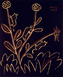 Vintage Picasso, Plant with Little Bulls, Éditions Cercle d’Art (after)