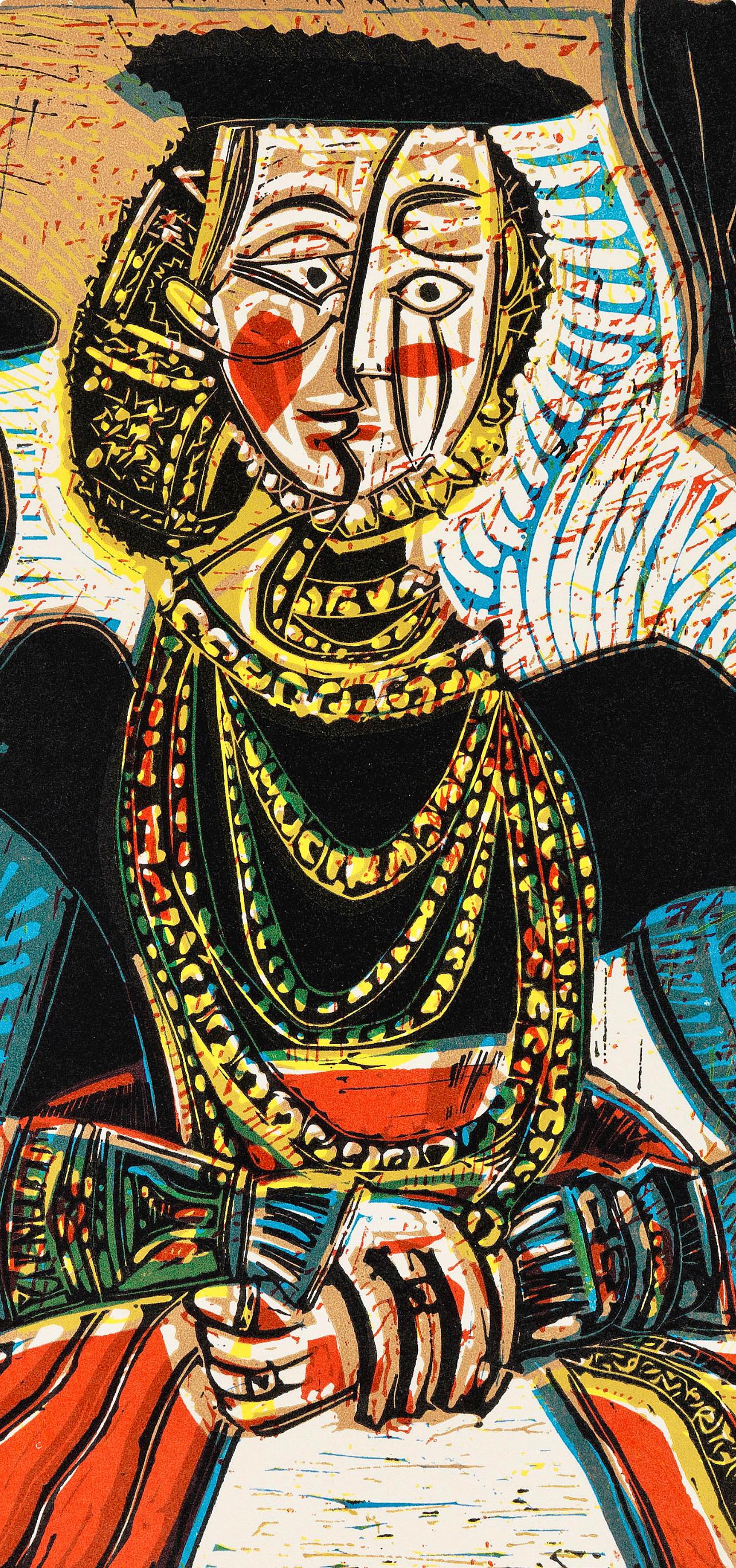 Picasso, Portrait de jeune fille (Orozco 214), Grabados al linóleo (after) - Print by Pablo Picasso