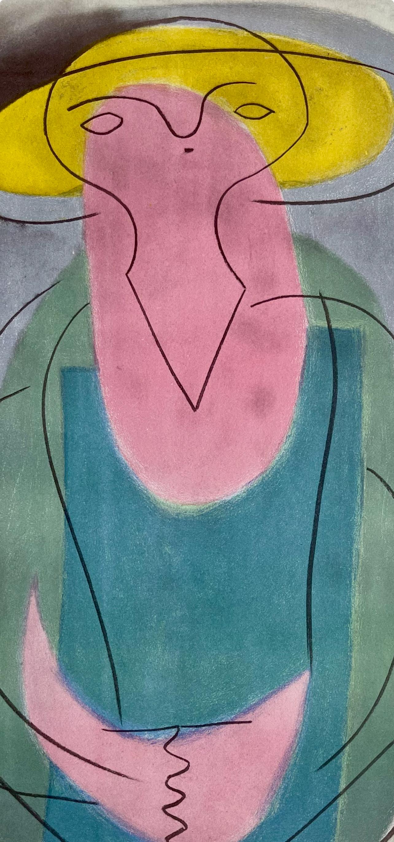 Picasso, Porträt einer Dame, Picasso: Fünfzehn Zeichnungen (nach) – Print von Pablo Picasso