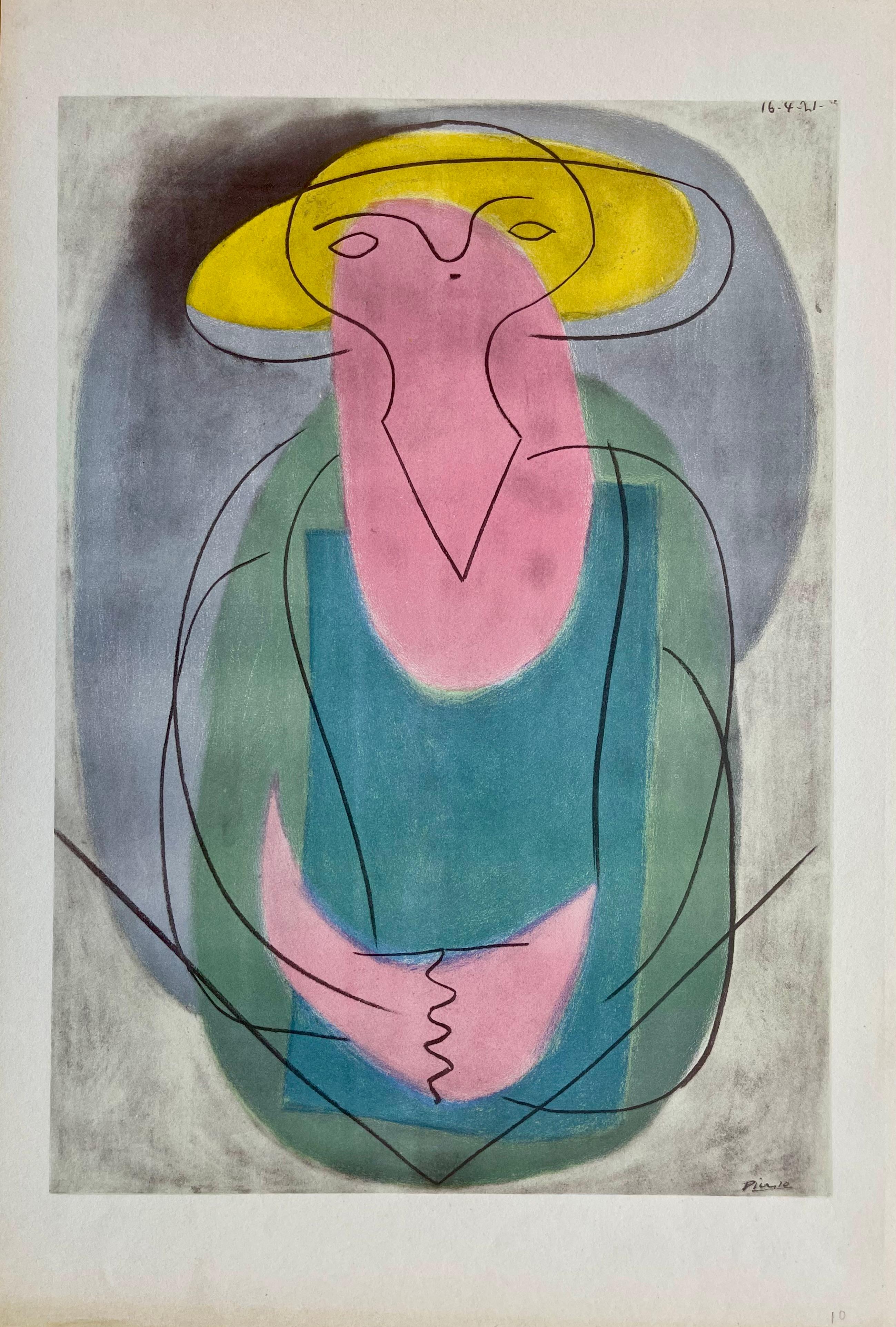Picasso, Porträt einer Dame, Picasso: Fünfzehn Zeichnungen (nach) im Angebot 2