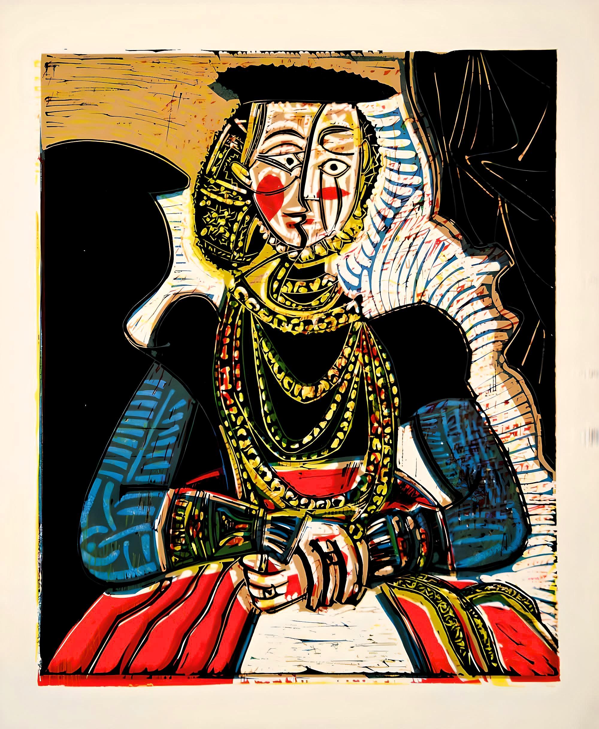 Picasso, Portrait de femme, d'après Lucas Cranach, Éditions Cercle d'Art (d'après) en vente 2