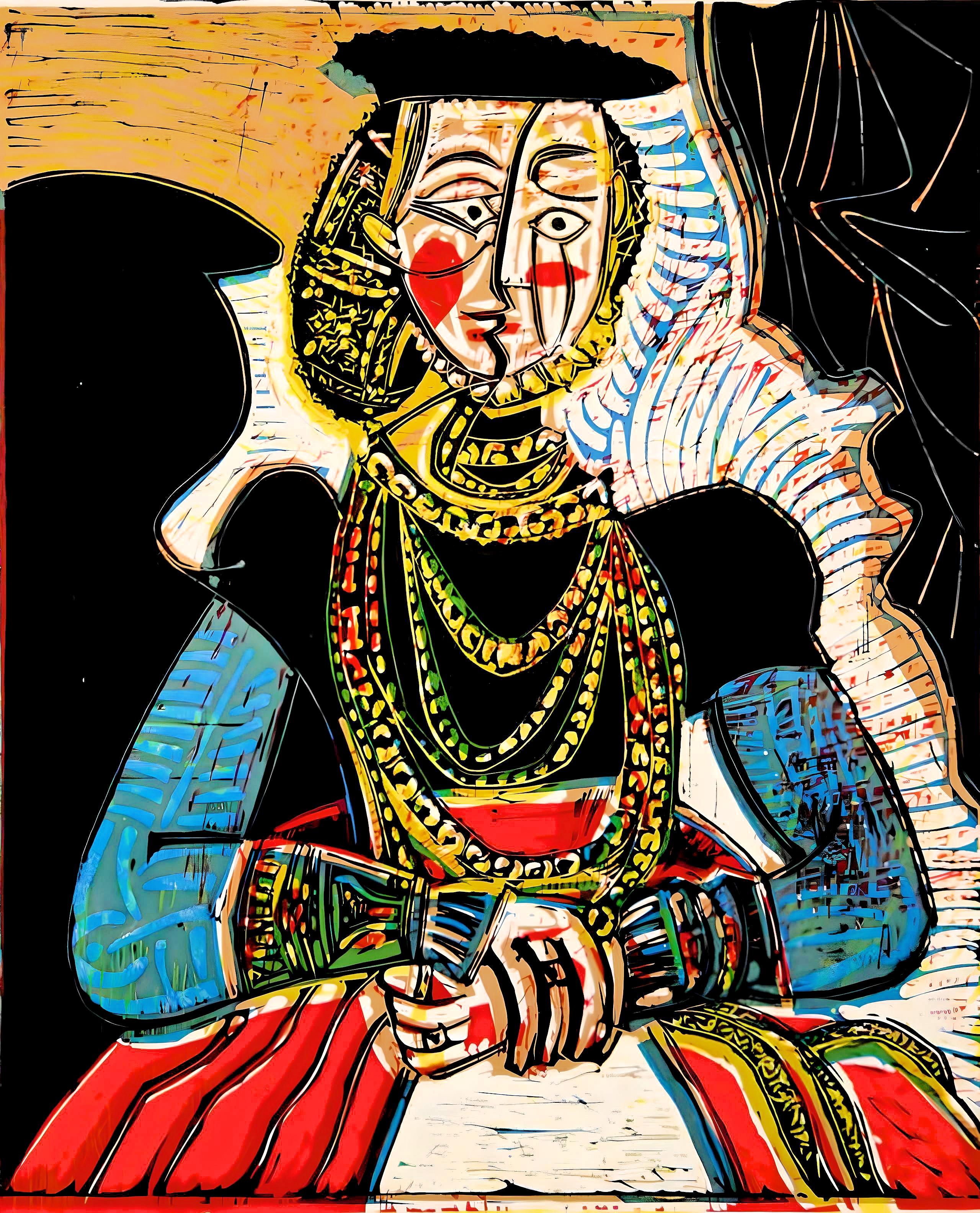 Pablo Picasso Landscape Print - Picasso, Portrait of a Woman, after Lucas Cranach, Éditions Cercle d’Art (after)