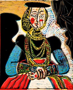 Vintage Picasso, Portrait of a Woman, after Lucas Cranach, Éditions Cercle d’Art (after)