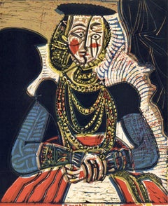 Picasso, Portrait of a Woman, after Lucas Cranach, Picasso-Linogravures (after)