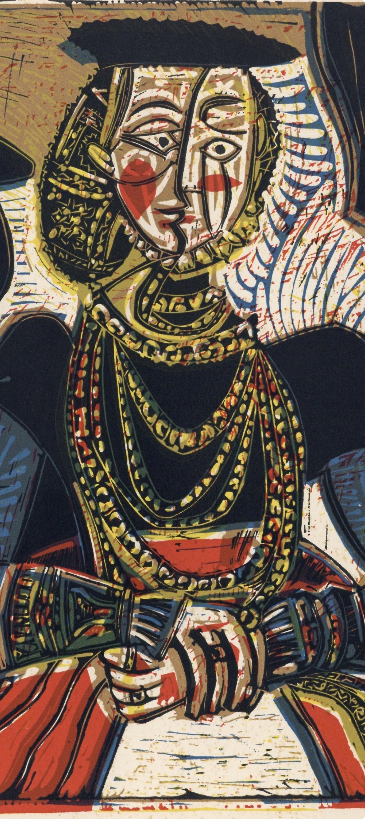 Picasso, Portrait de femme (Orozco 214), Grabados al linóleo (d'après) - Print de Pablo Picasso