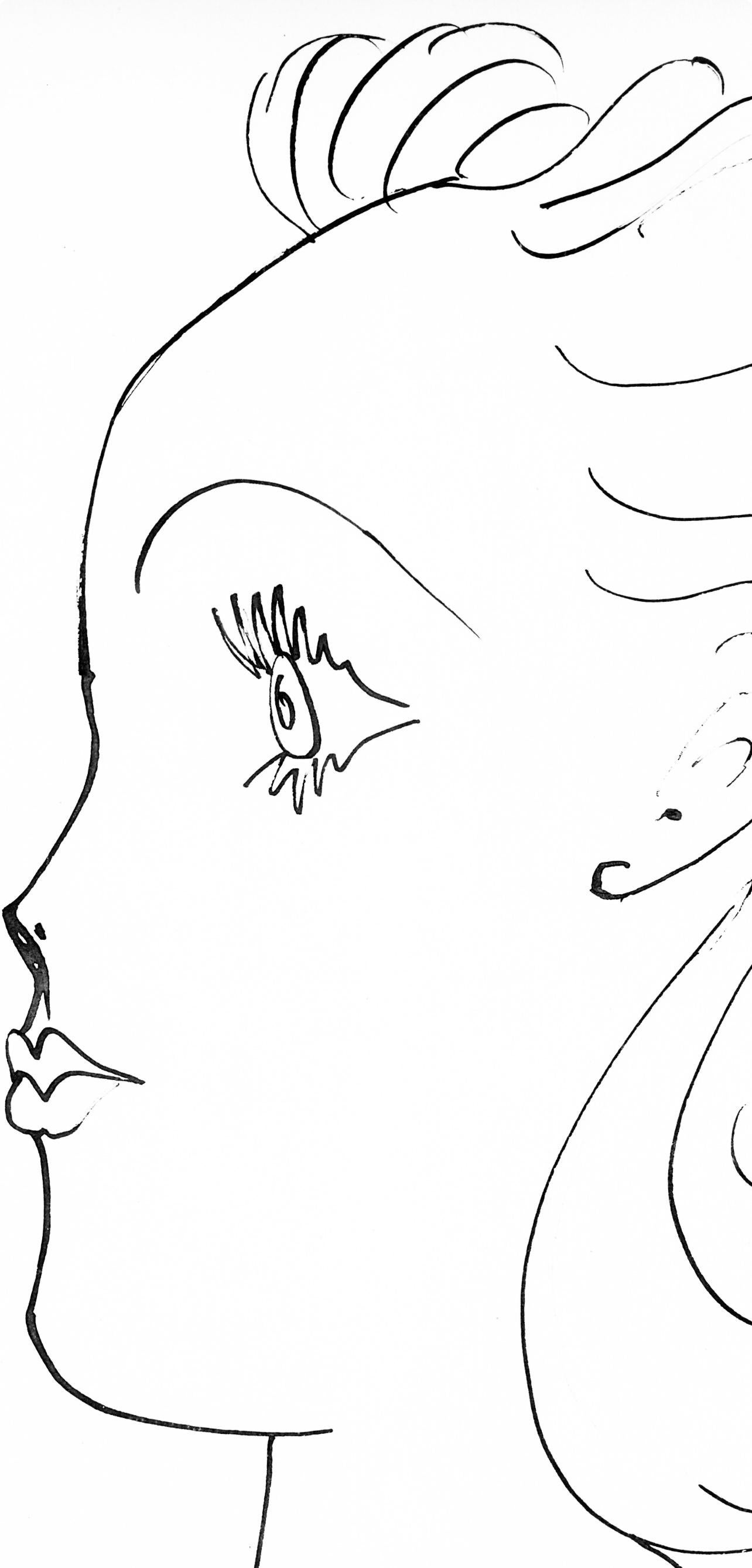 Picasso, Profil de jeune fille (Cramer 84 ; Johnson/Stein 77) (d'après) - Print de Pablo Picasso