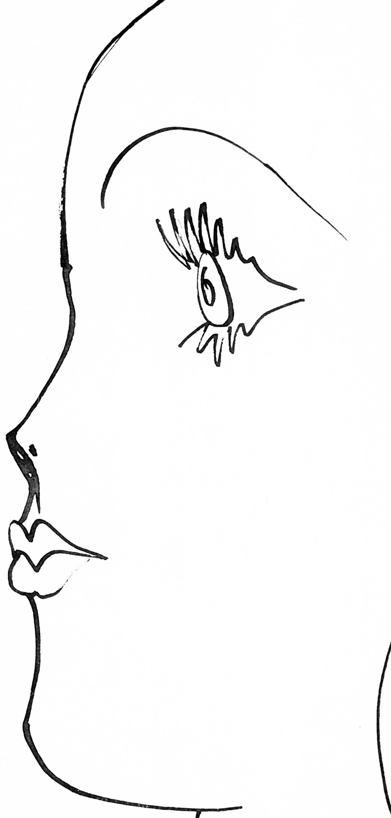 Picasso, Profil de jeune fille (Cramer 84 ; Johnson/Stein 77) (d'après) - Gris Abstract Print par Pablo Picasso