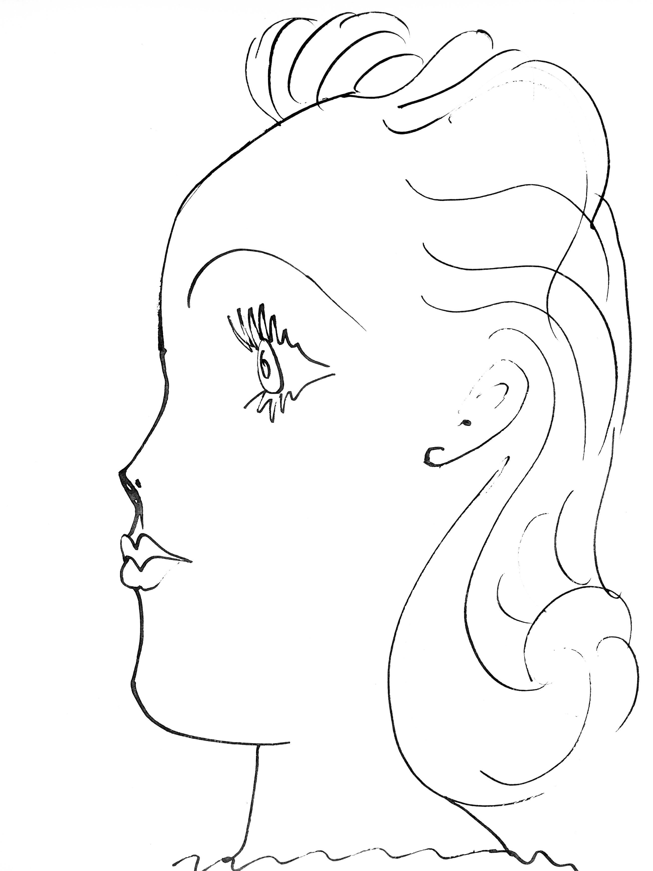 Picasso, Profil de jeune fille (Cramer 84 ; Johnson/Stein 77) (d'après)