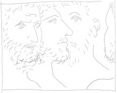 Picasso, Quatres têtes d'hommes, Les Métamorphoses (after)