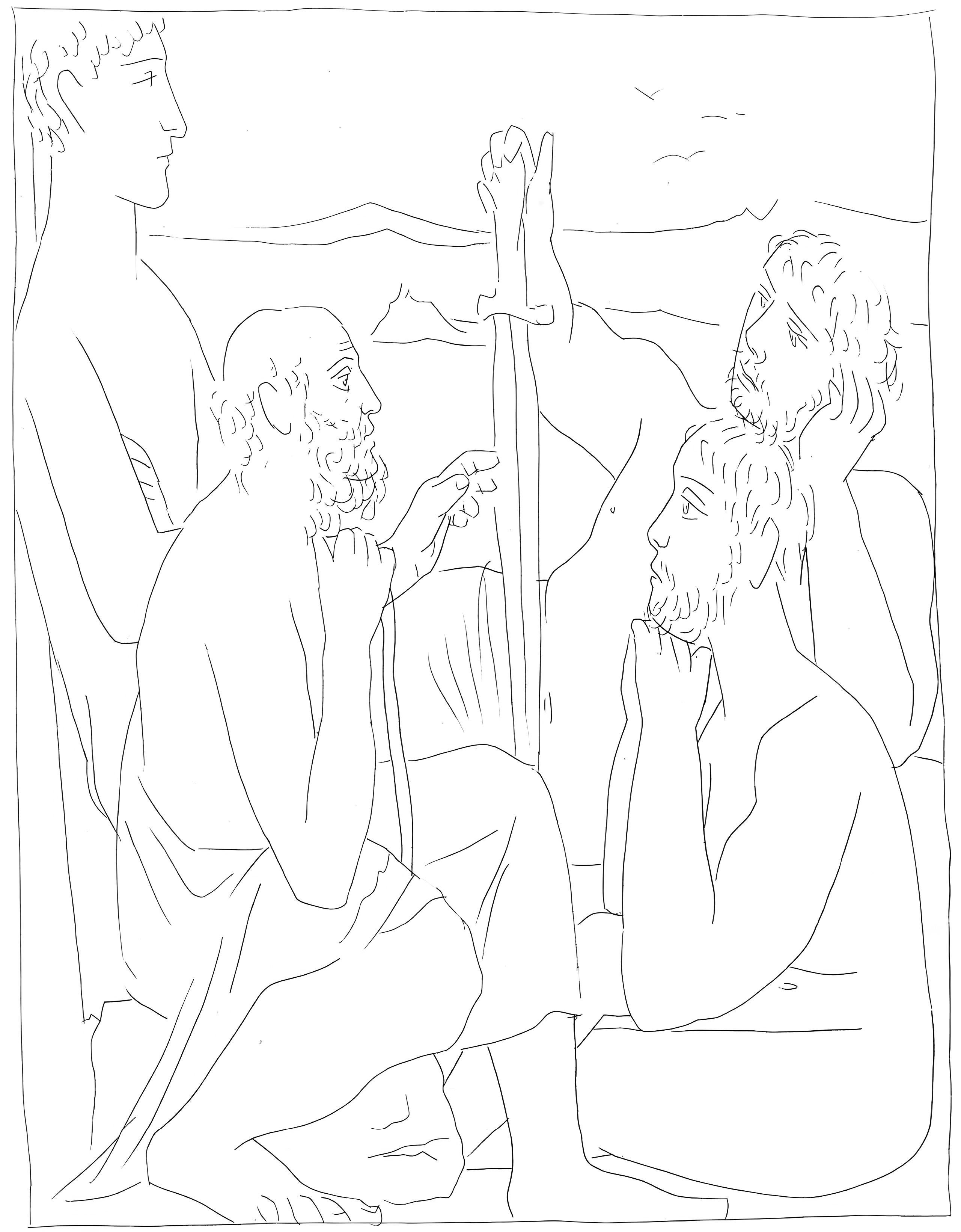 Pablo Picasso Figurative Print - Picasso, Récits de Nestor sur la guerre de Troie, Les Métamorphoses (after)