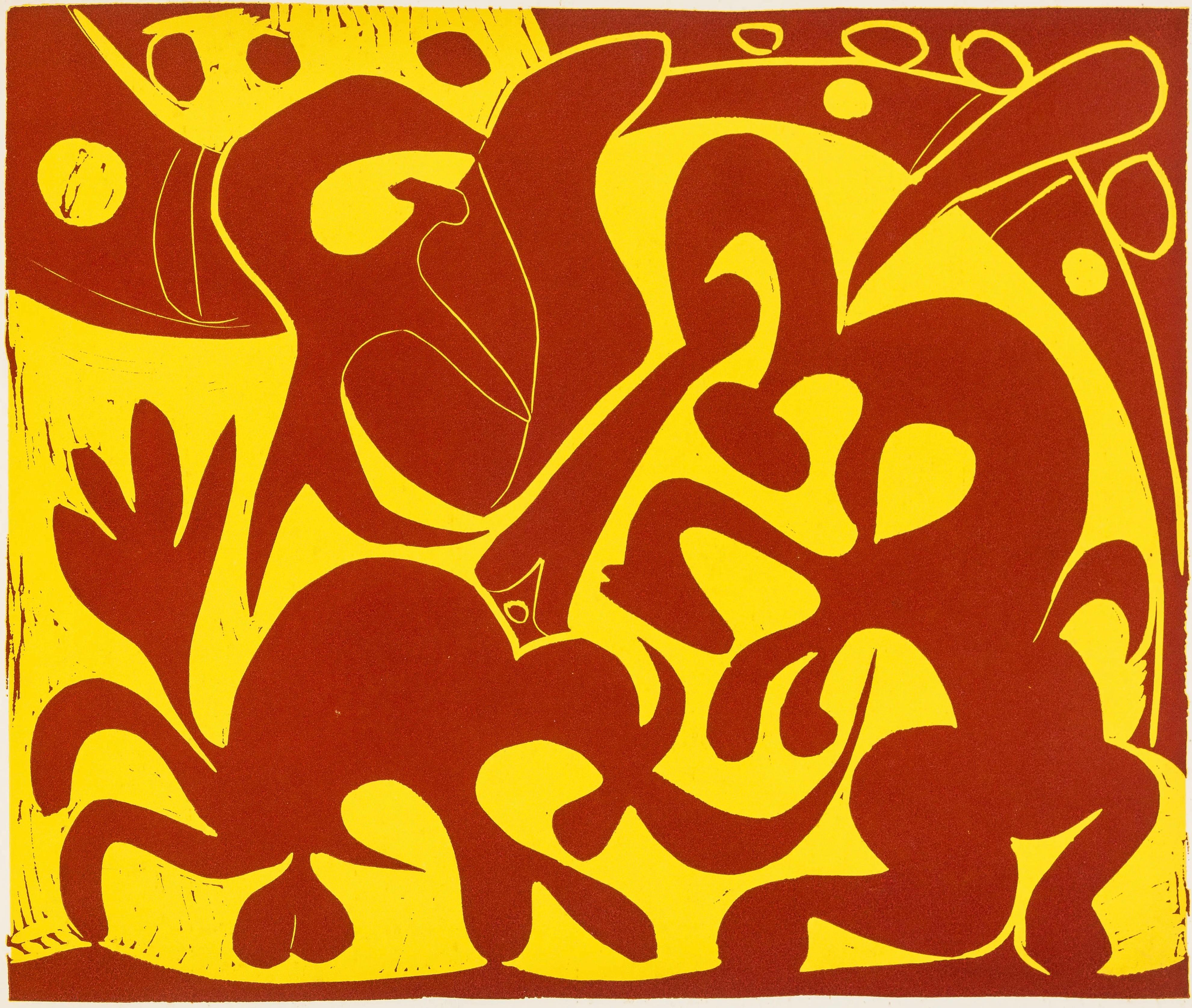Picasso, Rouge et jaune (Orozco 214), Grabados al linóleo (d'après)