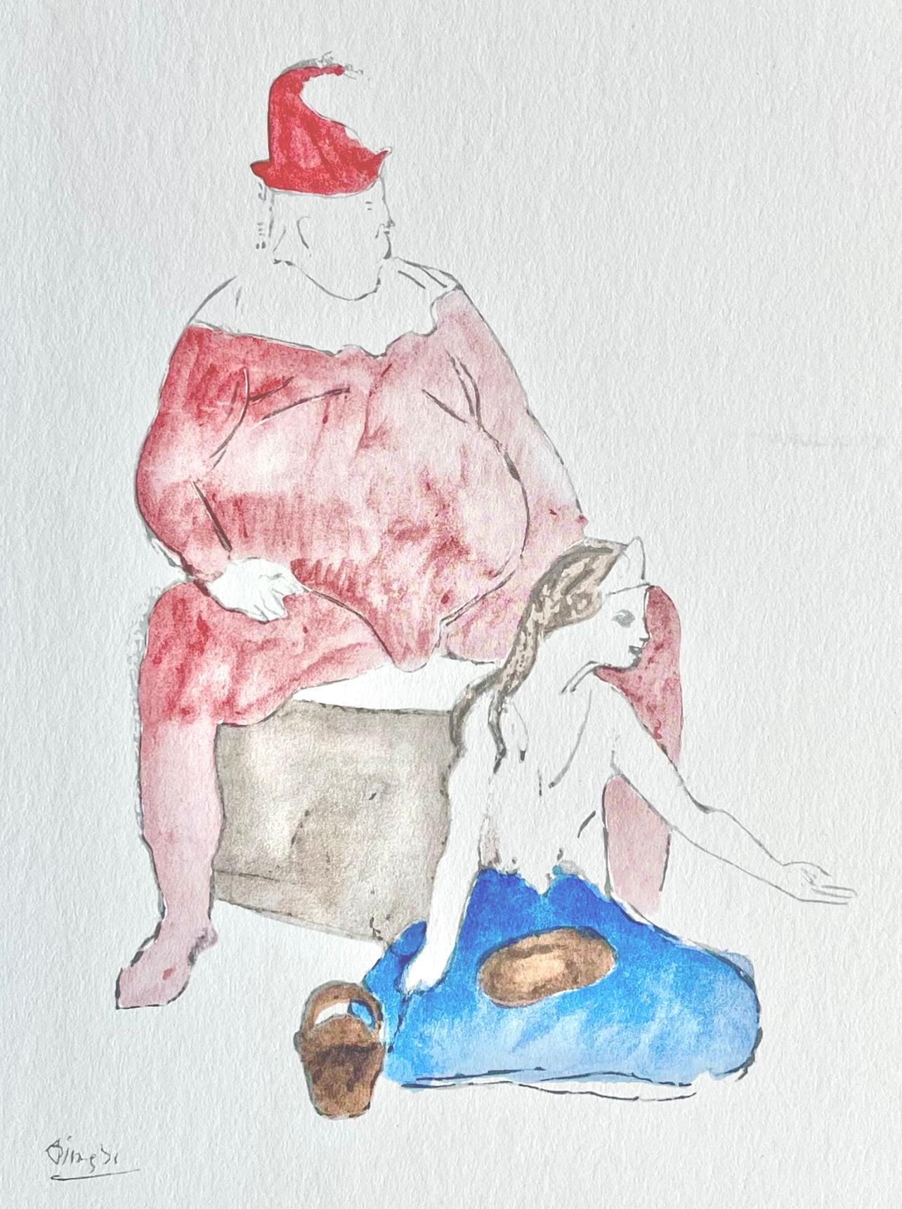 Figurative Print Pablo Picasso - Picasso, Saltimbanque (Orozco 95), Picasso (après)