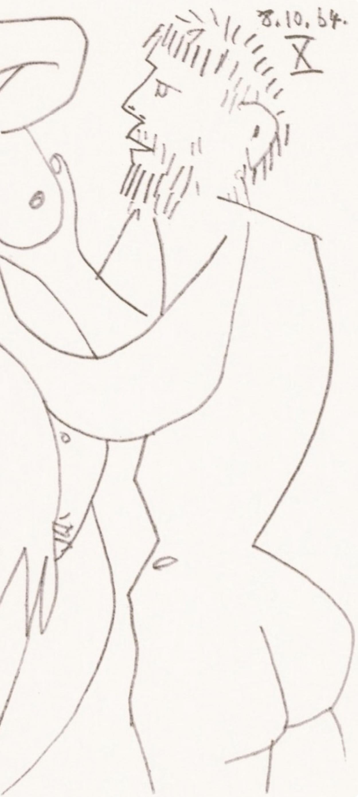 Picasso, 8.10.64. X (Cramer 148), Le Goût du Bonheur (after) - Cubist Print by Pablo Picasso