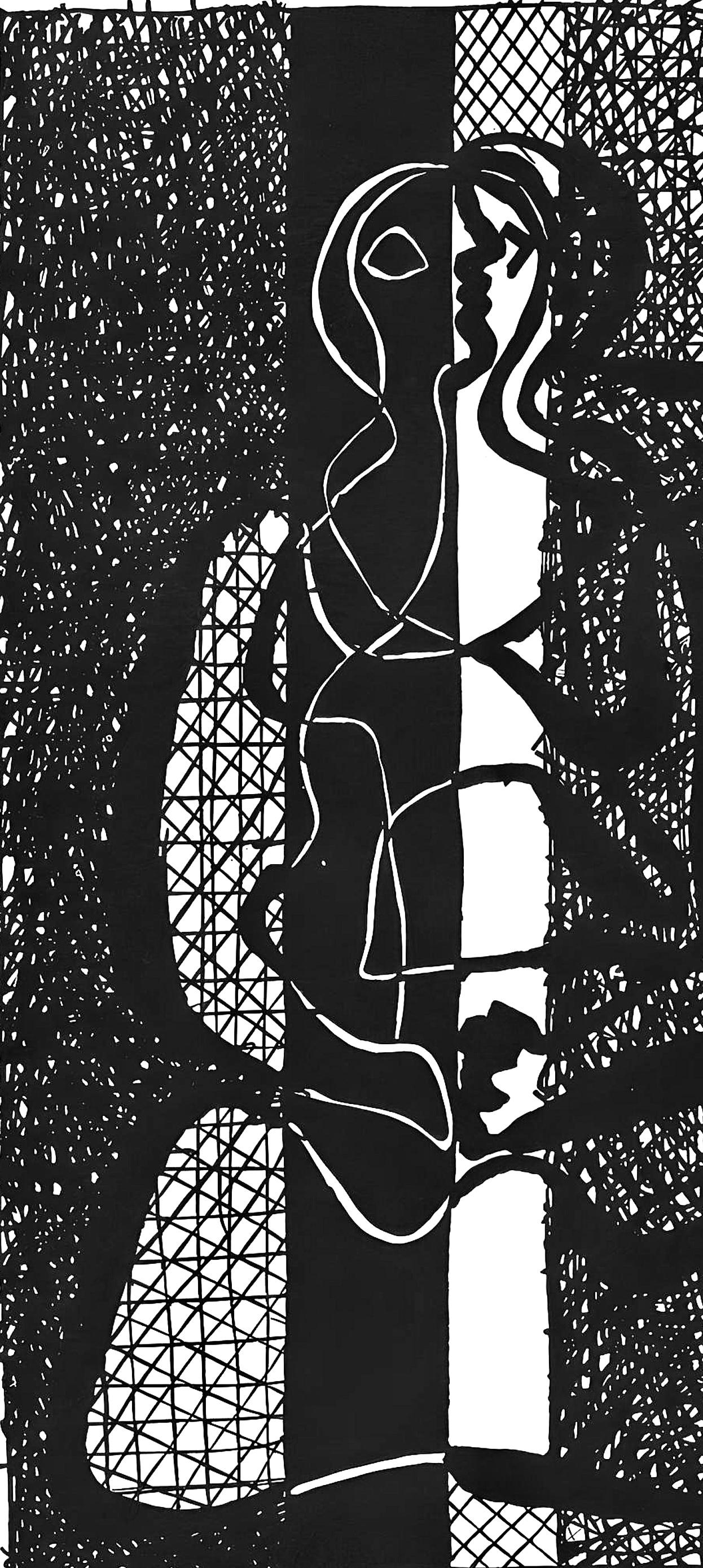Picasso, Sans titre (J/Vollard 193 ; Monod 10485), Hélène chez Archimède (d'après) - Cubisme Print par Pablo Picasso