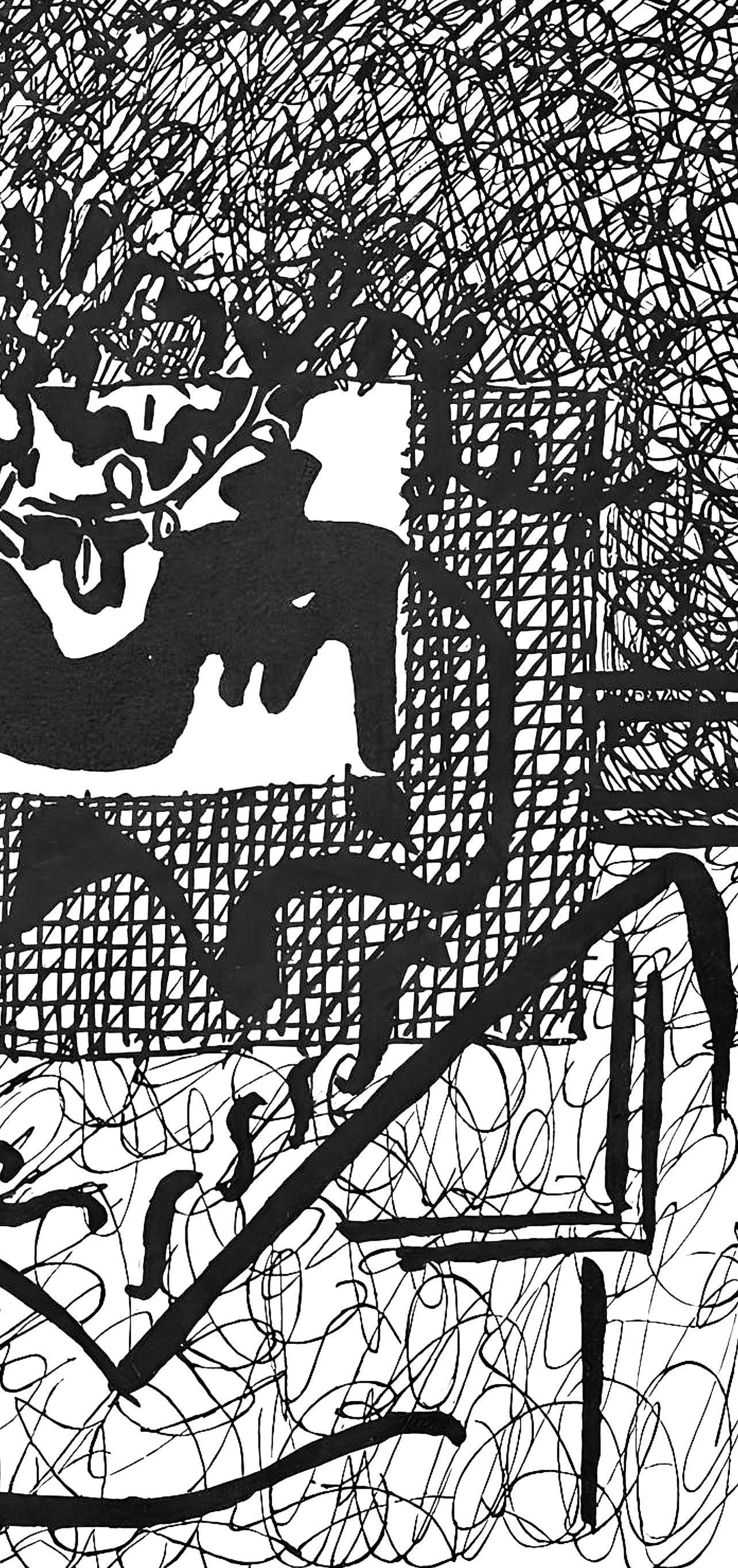 Picasso, Sans titre (J/Vollard 193; Monod 10485), Hélène chez Archimède (after) - Black Still-Life Print by Pablo Picasso