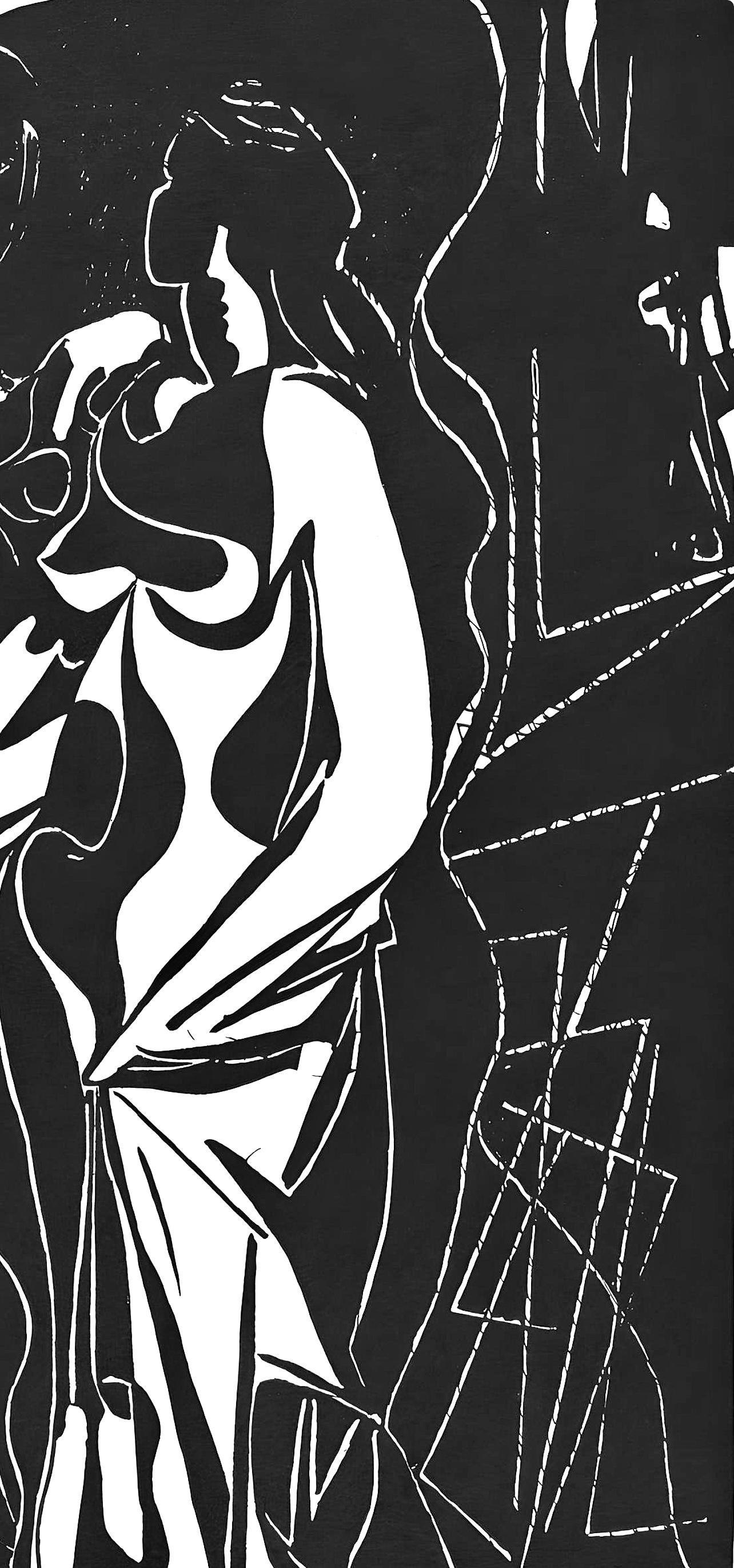 Picasso, Sans titre (J/Vollard 193; Monod 10485), Hélène chez Archimède (after) - Black Abstract Print by Pablo Picasso