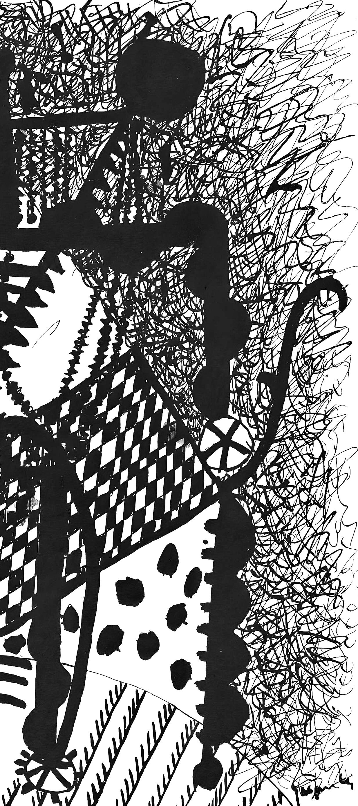 Picasso, Sans titre (J/Vollard 193; Monod 10485), Hélène chez Archimède (after) - Black Abstract Print by Pablo Picasso