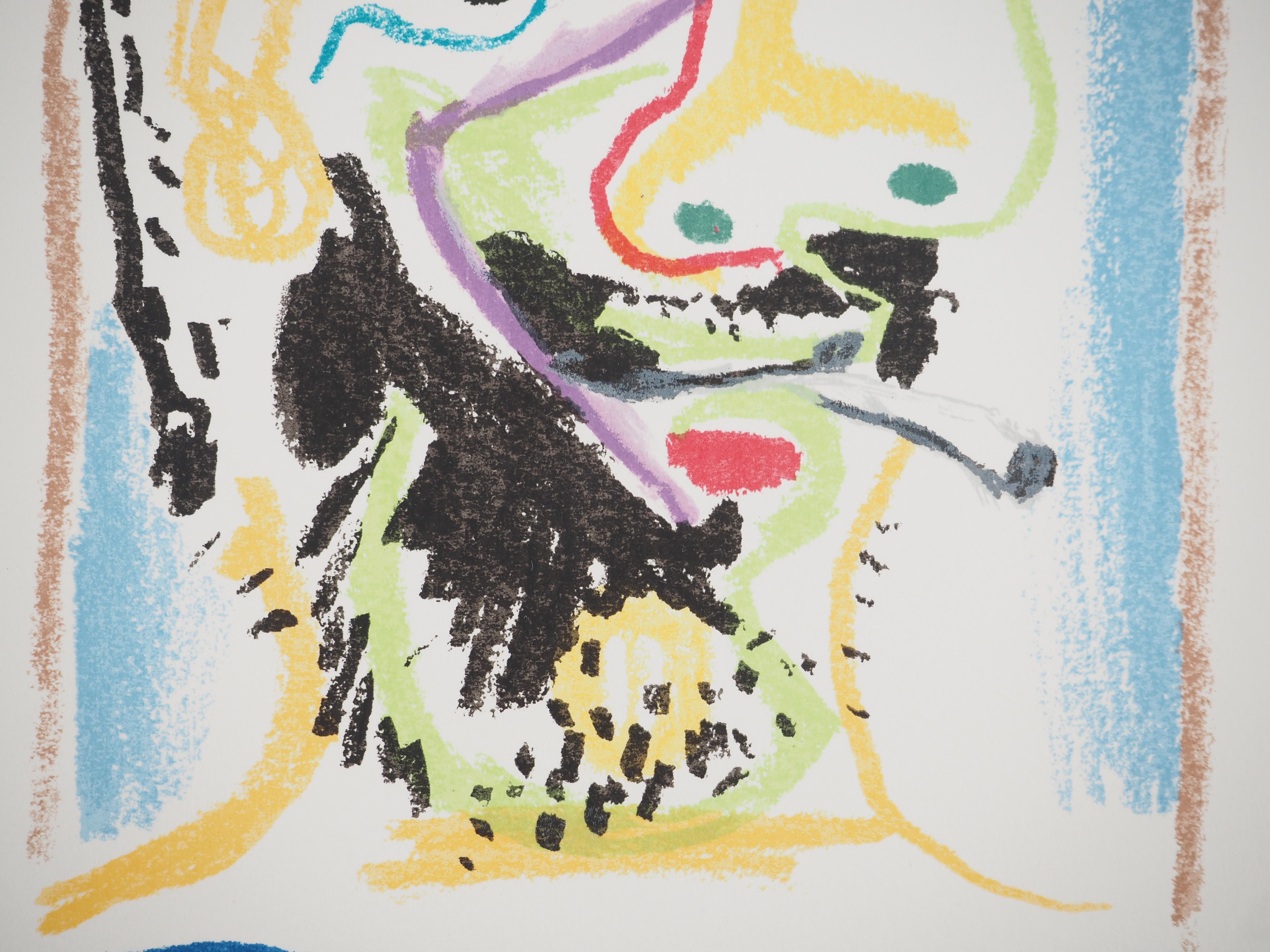 Pablo PICASSO (1881-1973) 
Picasso : Self-Portrait mit Matrosenhemd und Zigarette, 1964

Lithographie
Vorzeichenlos
Gedrucktes Datum auf dem Schild
Auf Vellum 32,5 x 25 cm (ca. 12,6 x 9,8 in)

INFORMATION : Erstellt für die Mappe 