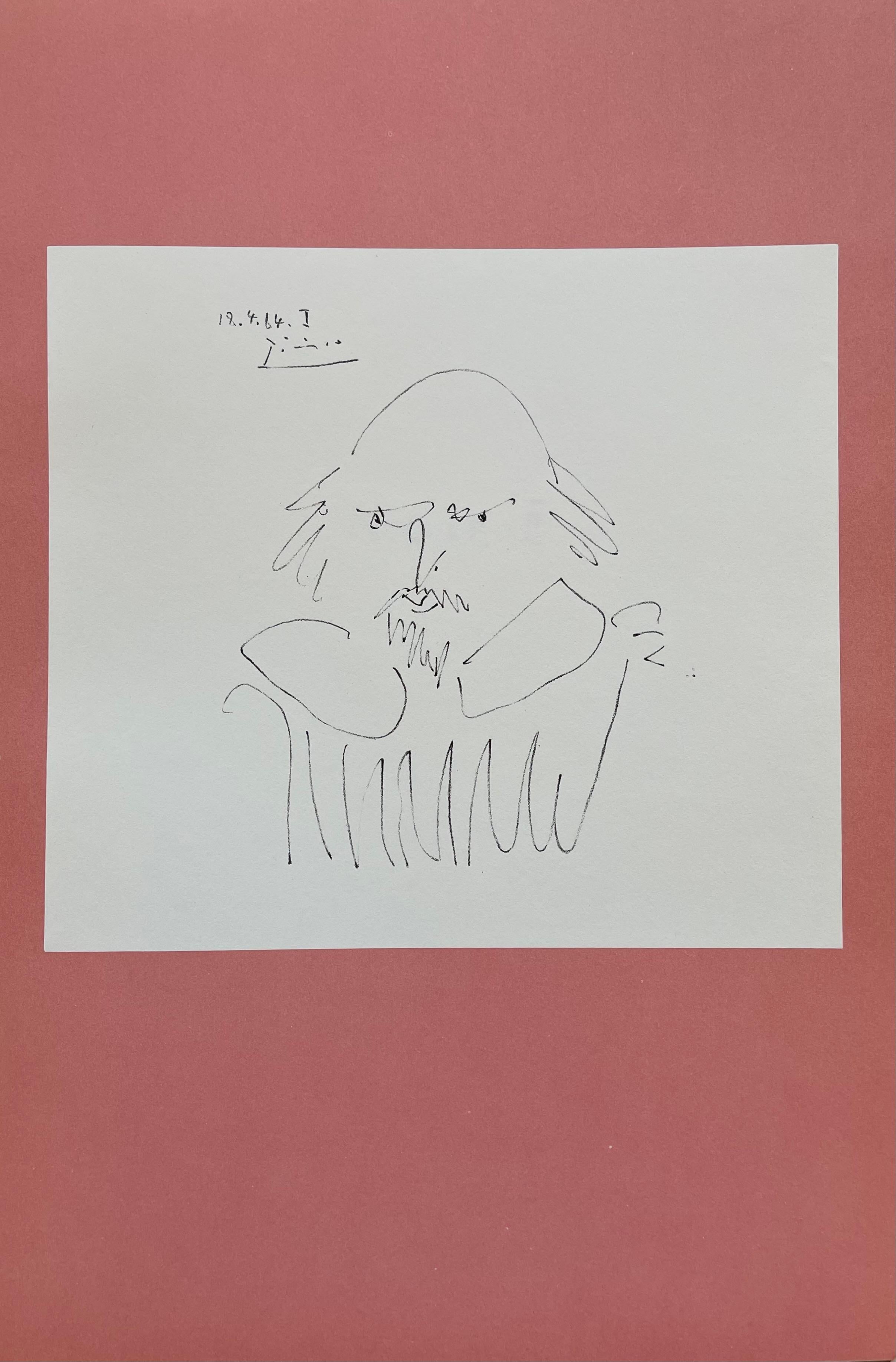 Lithograph on wove paper. Inscription: Unsigned and unnumbered, as issued. Good Condition. Notes: From the volume, Picasso-Aragon Shakespeare, 1965. Published by Harry N. Abrams, Inc., New York; printed by Editions Cercle d'Art, Paris, 1965.

PABLO