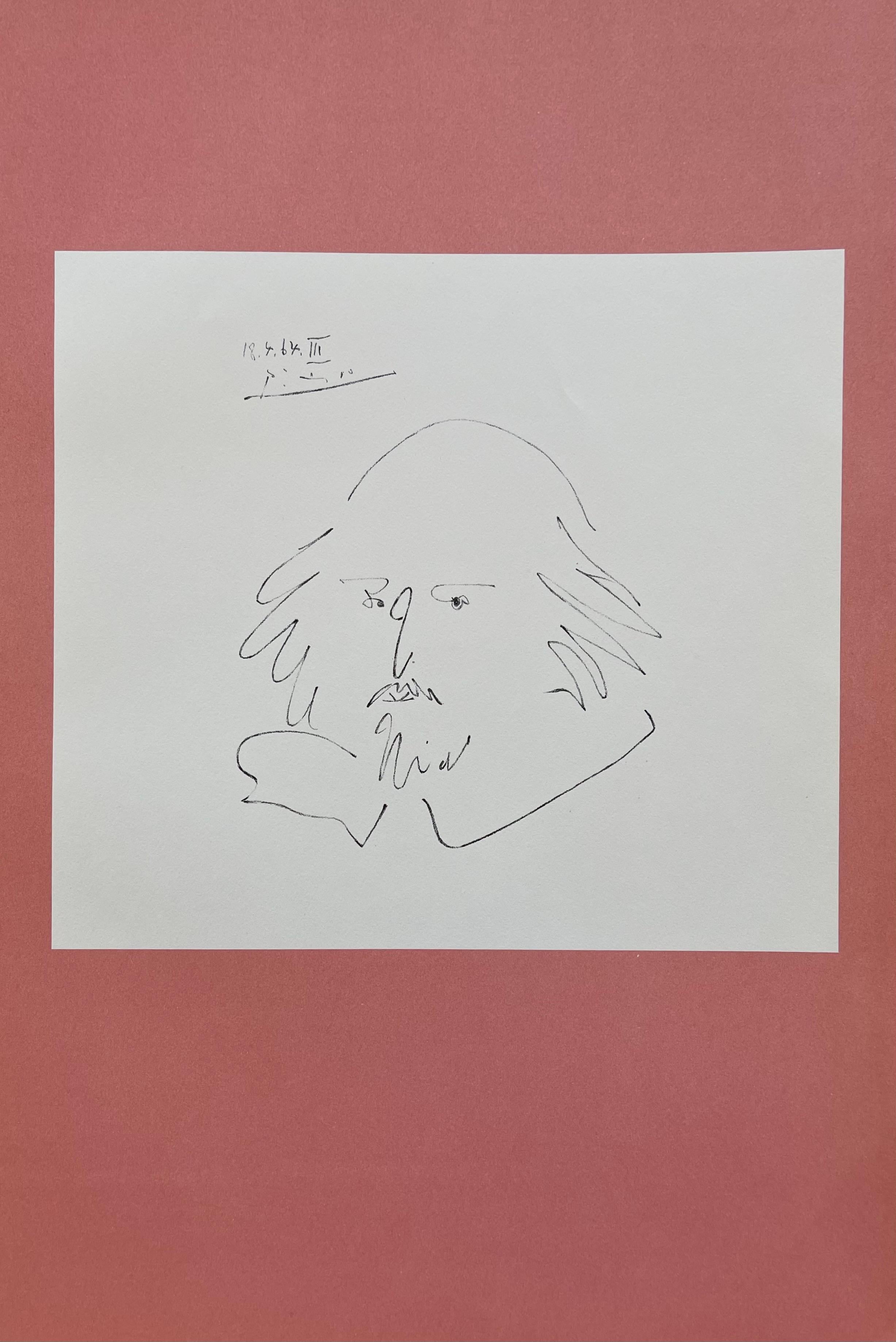 Original Edition Lithograph on wove paper. Signed in the plate and unnumbered, as issued. Good Condition. Notes: From the volume, Picasso-Aragon Shakespeare, 1965. Published by Harry N. Abrams, Inc., New York; printed by Editions Cercle d'Art,