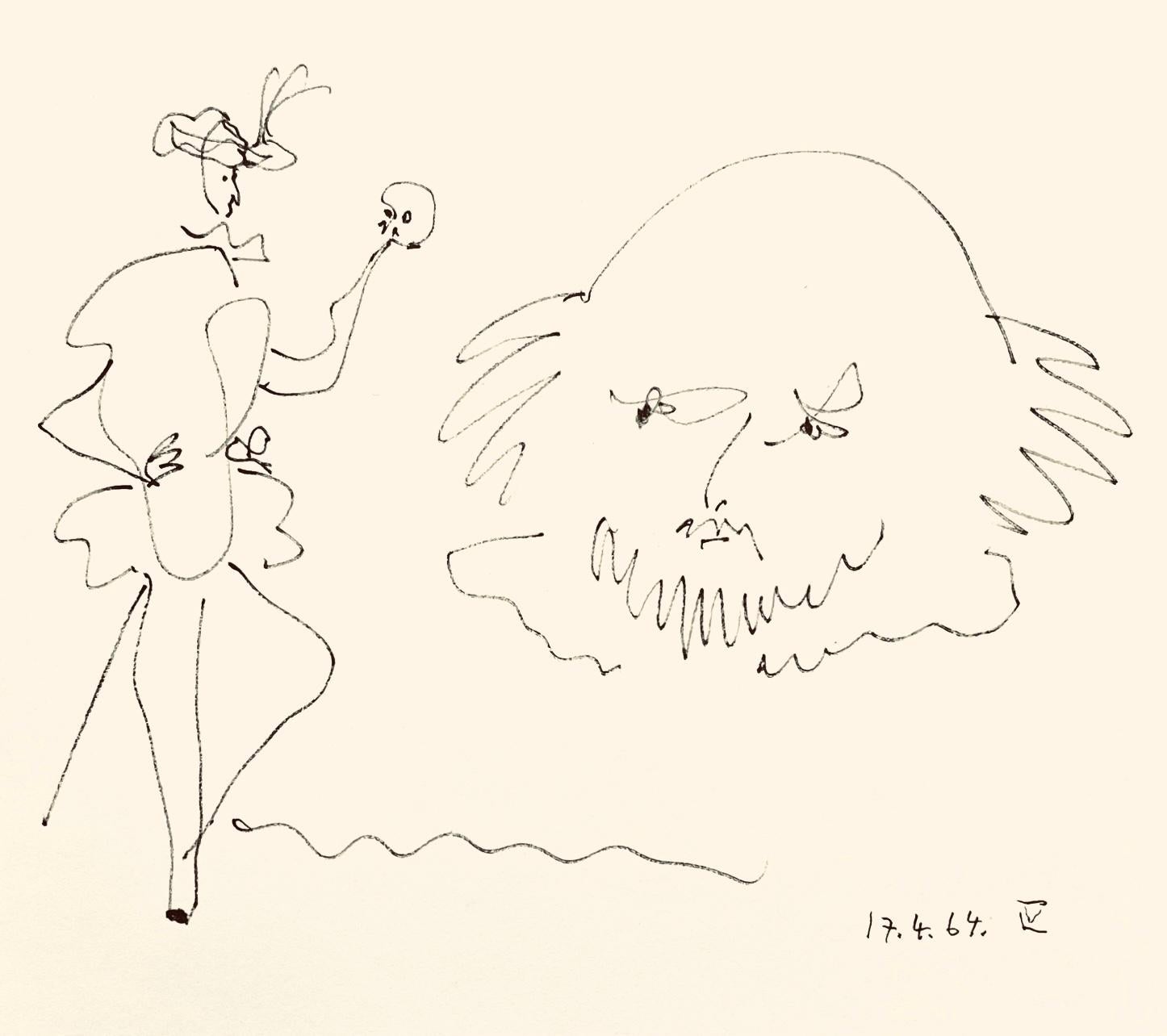 Landscape Print Pablo Picasso - Picasso, Shakespeare IV (1197), Picasso-Aragon Shakespeare (d'après)