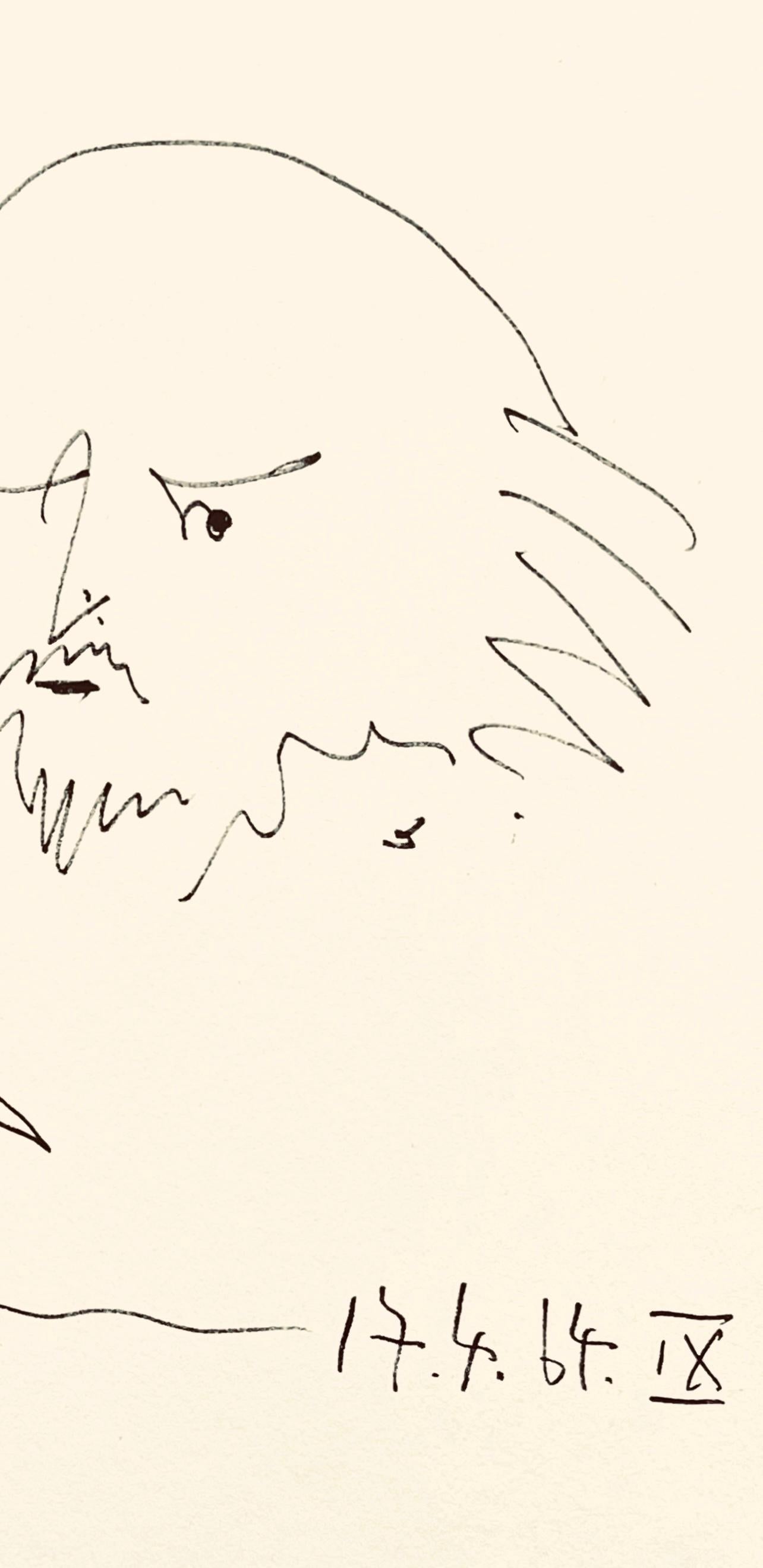 Picasso, Shakespeare IX (Bloch 1197), Picasso-Aragon Shakespeare (after) - White Landscape Print by Pablo Picasso
