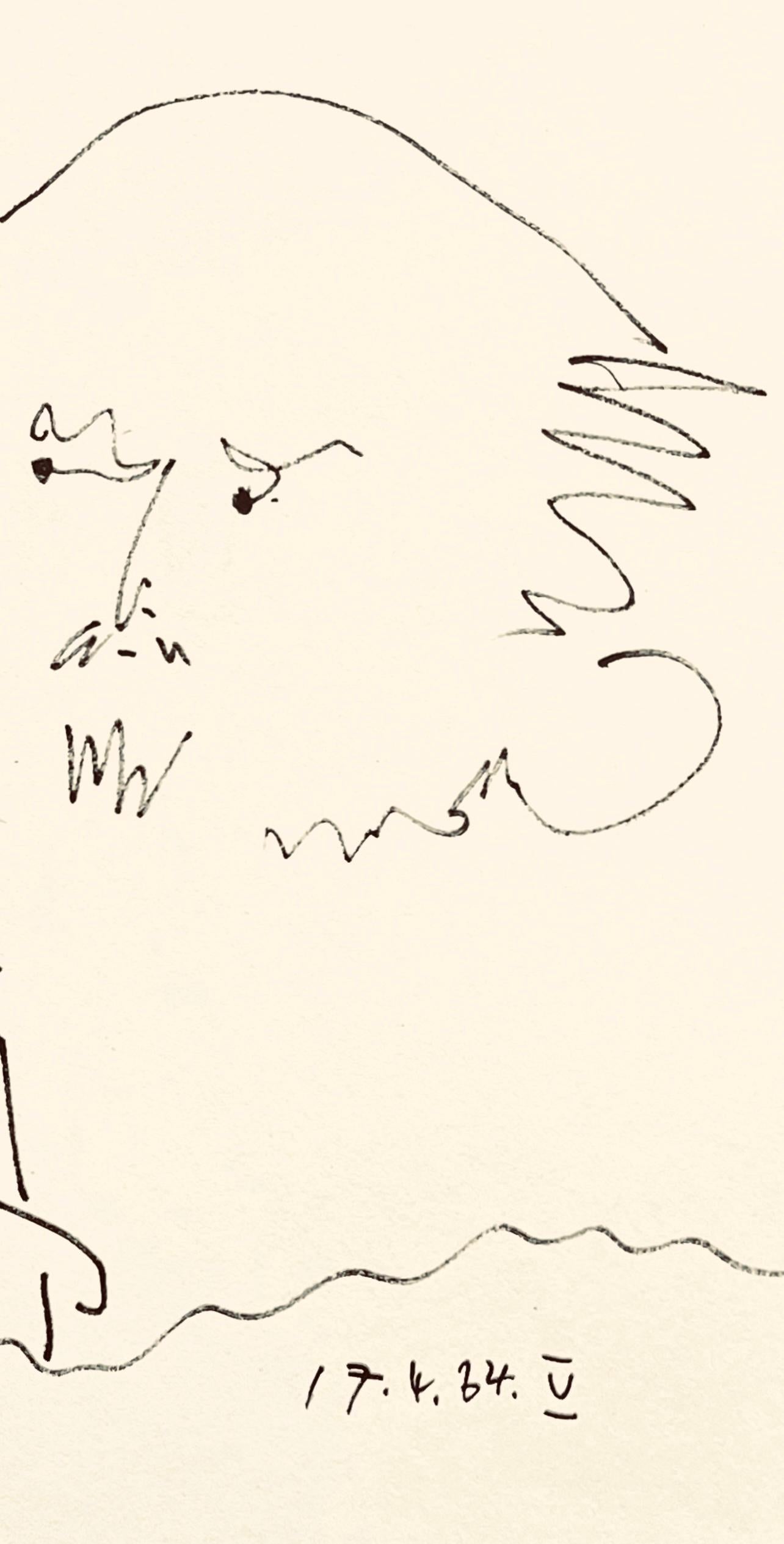 Picasso, Shakespeare V (Bloch 1197), Picasso-Aragon Shakespeare (after) - White Landscape Print by Pablo Picasso