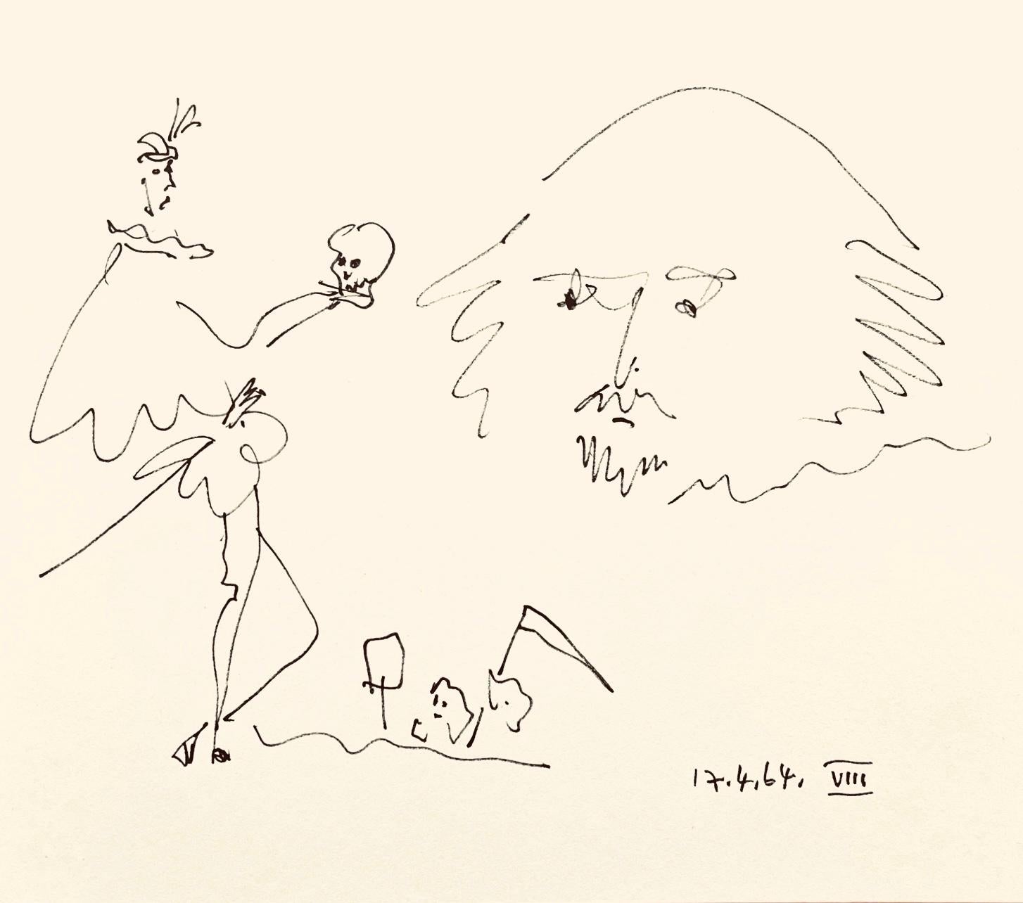 Pablo Picasso Landscape Print – Picasso, Shakespeare VIII. (Bloch 1197), Picasso-Aragon Shakespeare (after)