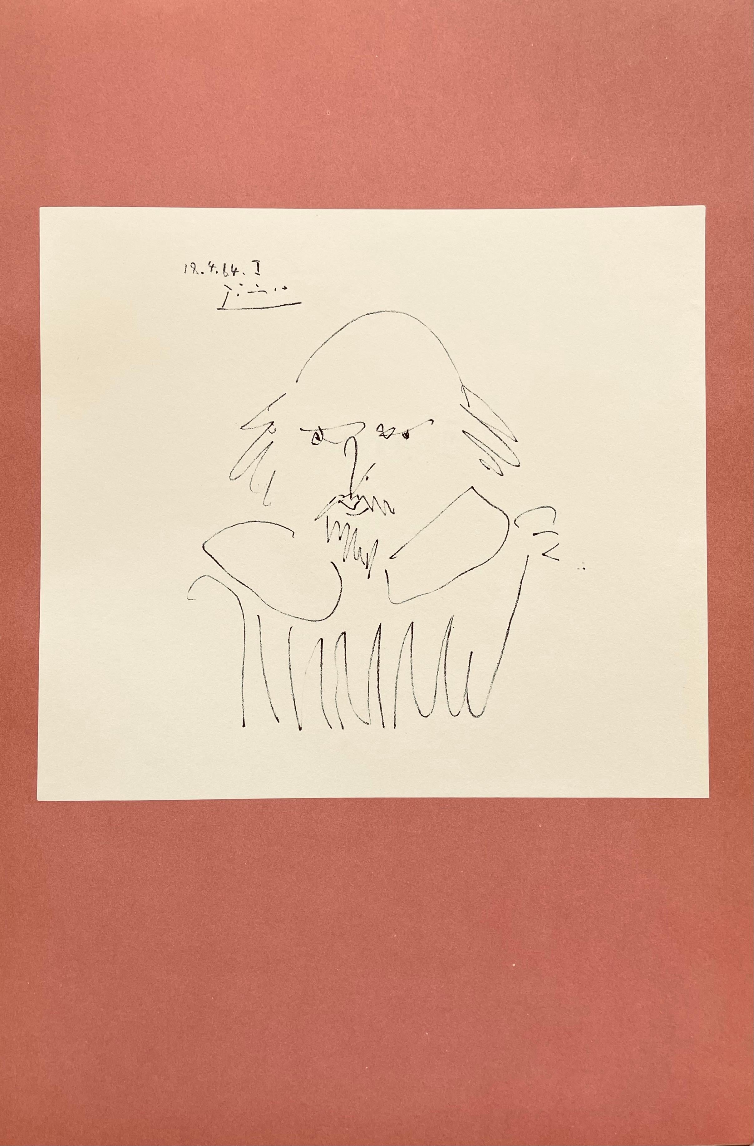 Picasso, Shakespeare X (Bloch 1197), Picasso-Aragon Shakespeare (after) - White Figurative Print by Pablo Picasso