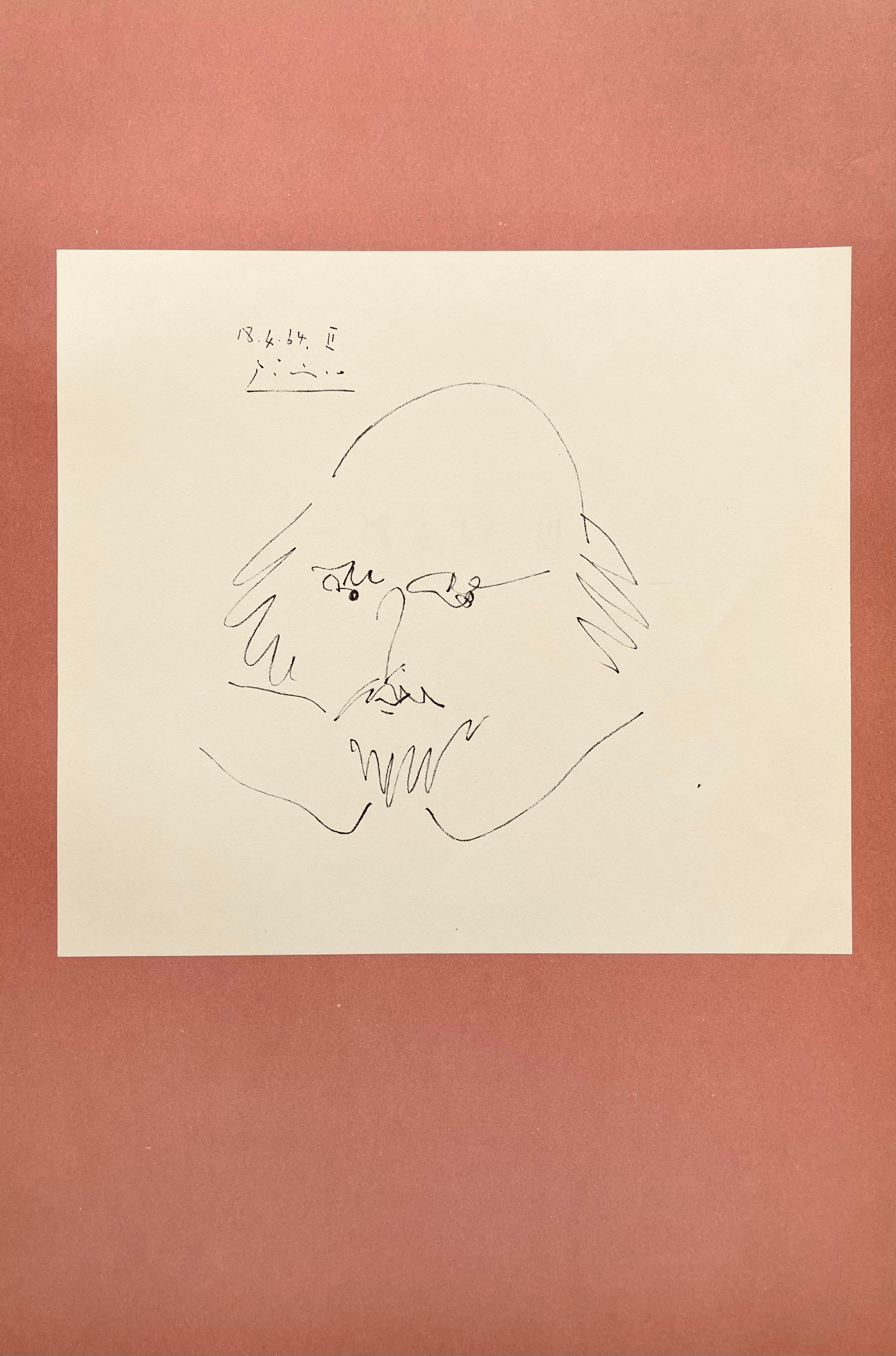Picasso, Shakespeare XI (Bloch 1197), Picasso-Aragon Shakespeare (after) - White Landscape Print by Pablo Picasso