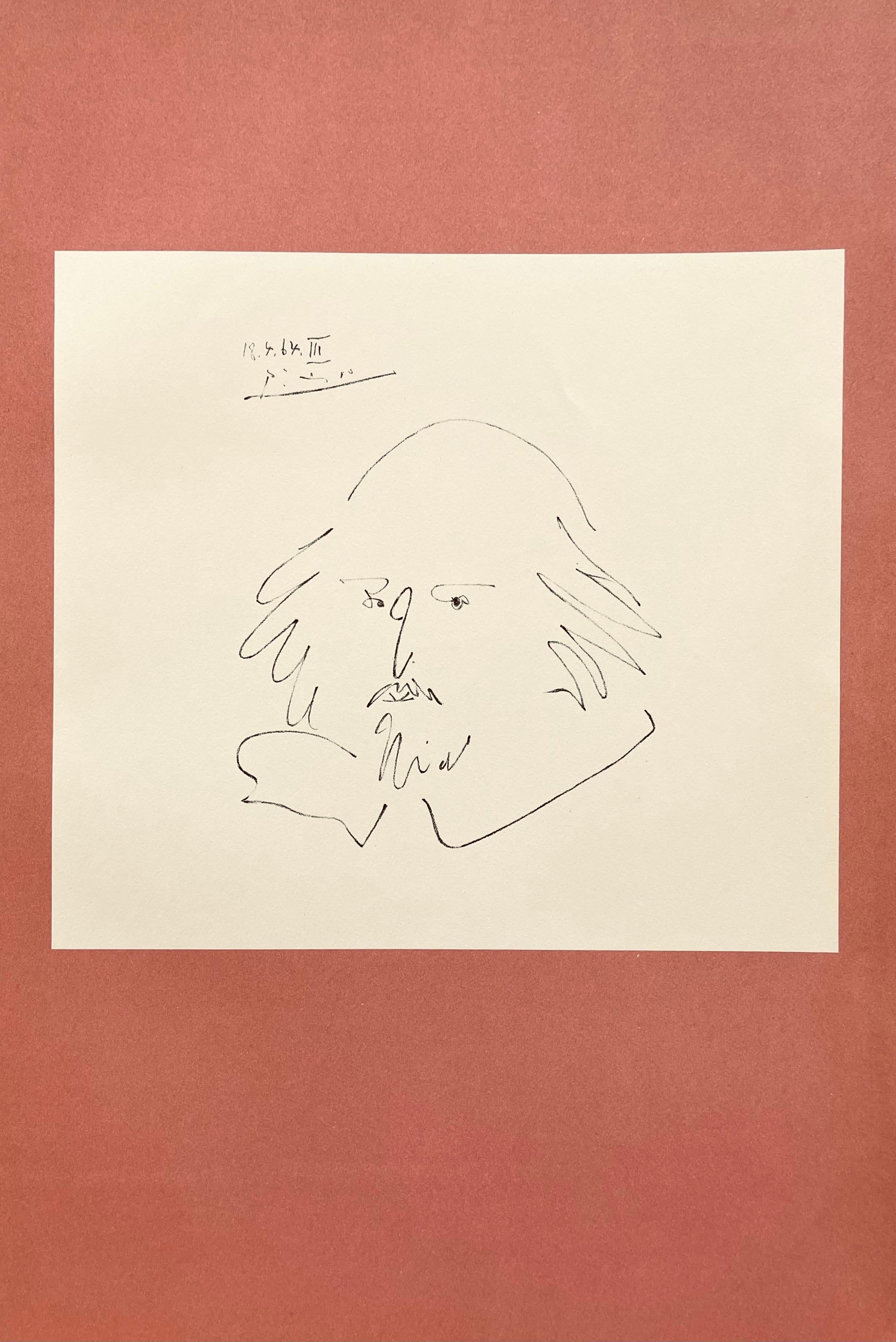Picasso, Shakespeare XII (Bloch 1197), Picasso-Aragon Shakespeare (after) - White Landscape Print by Pablo Picasso