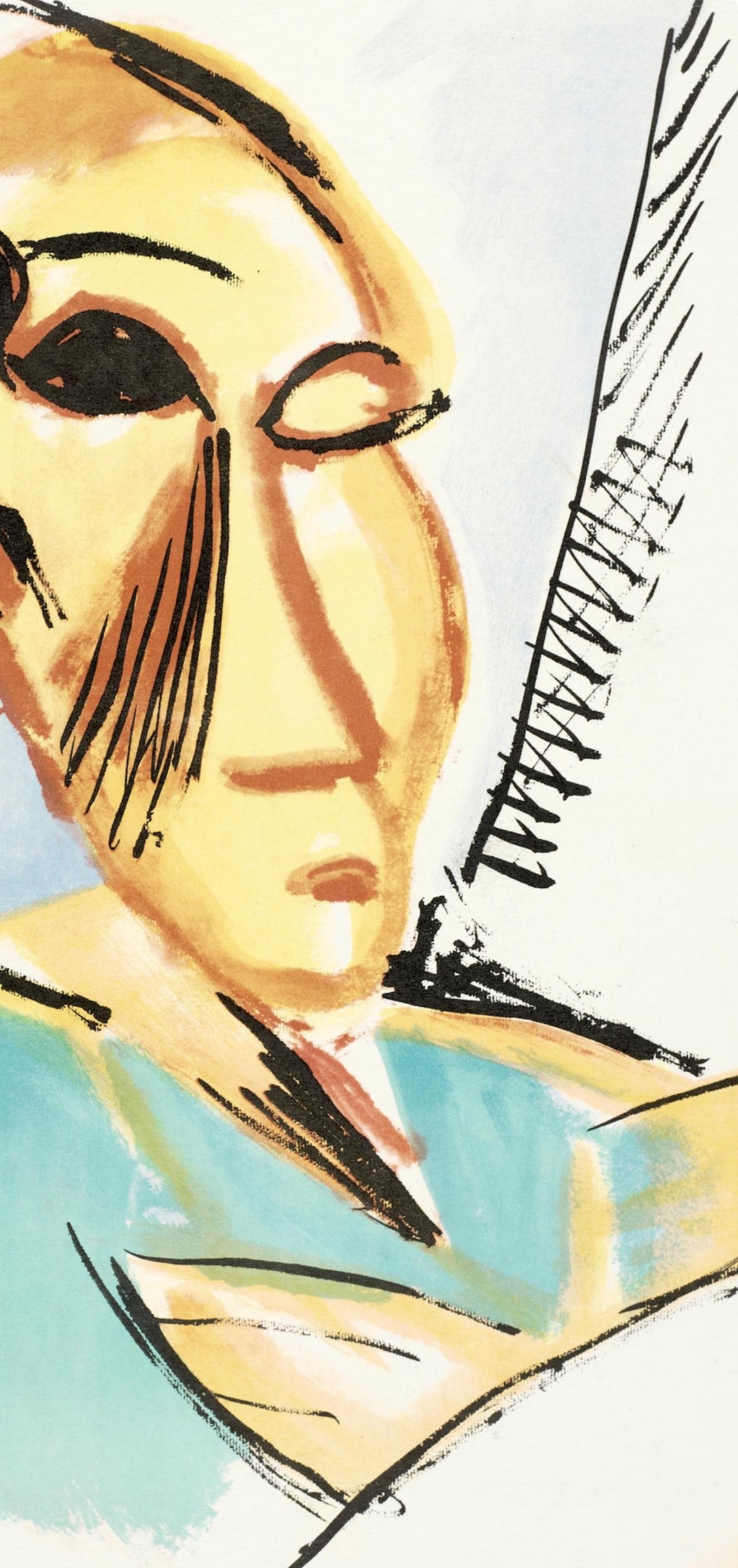Picasso, Study for Les Demoiselles D'Avignon (Orozco 95), Picasso (after) - Cubist Print by Pablo Picasso