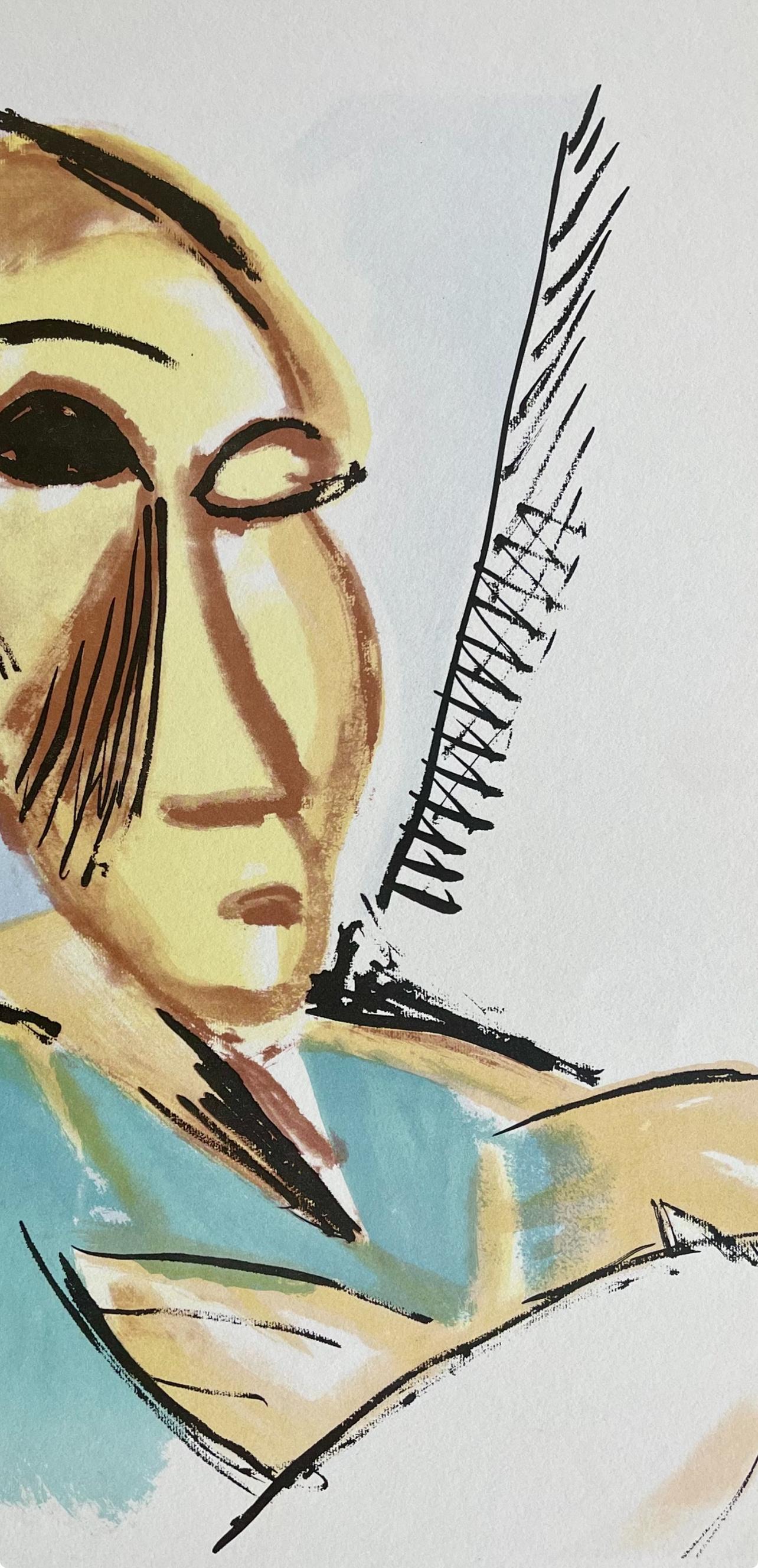 Picasso, Étude pour les démoiselles d'Avignon, Picasso : quinze dessins (après) - Moderne Print par Pablo Picasso