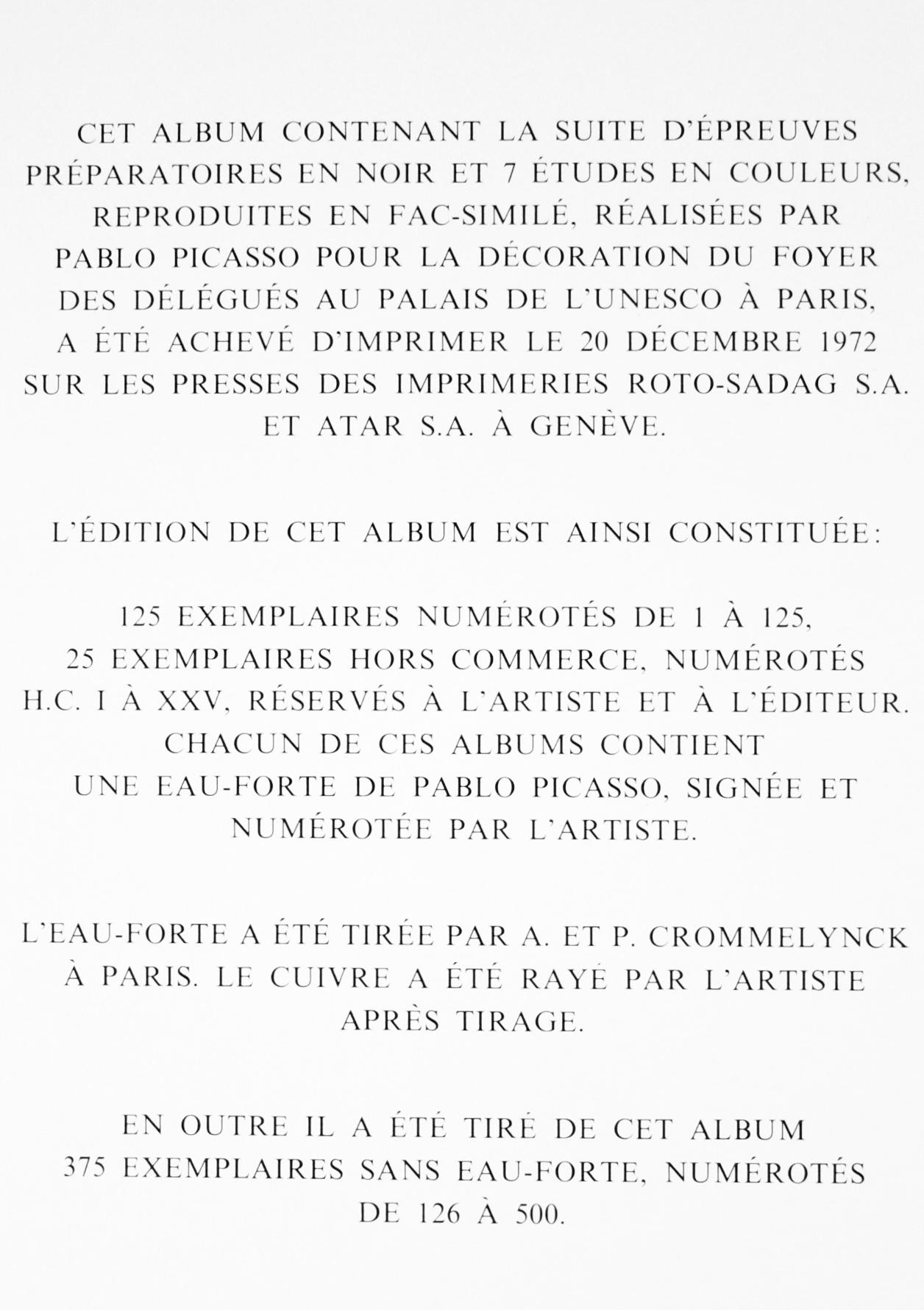 Picasso (tariff free*), La Chute d'Icare, Sans titre (Cramer 155) (after) For Sale 2