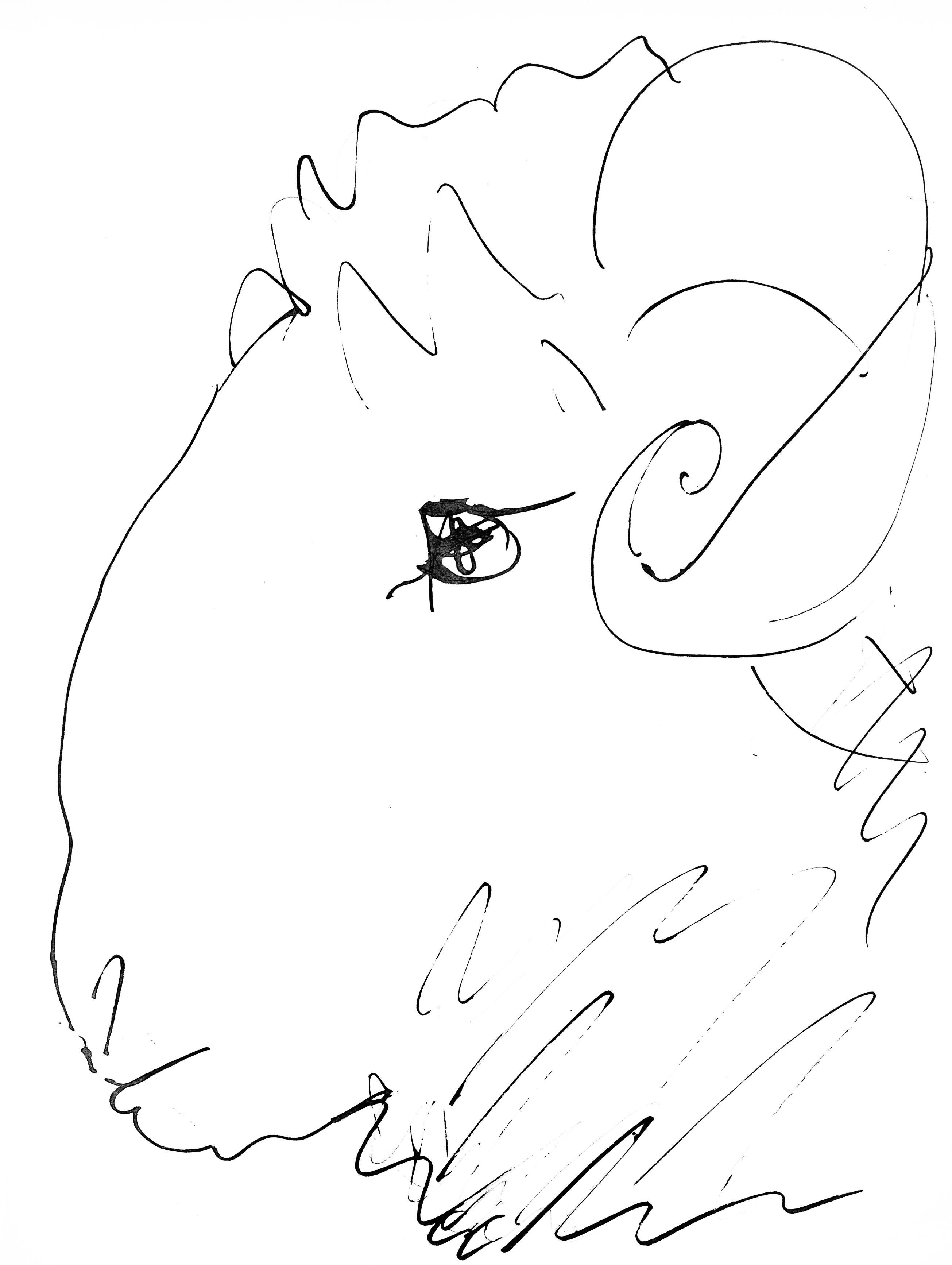 Animal Print Pablo Picasso - Picasso, Tête de bélier (Cramer 84 ; Johnson/Stein 77) (d'après)
