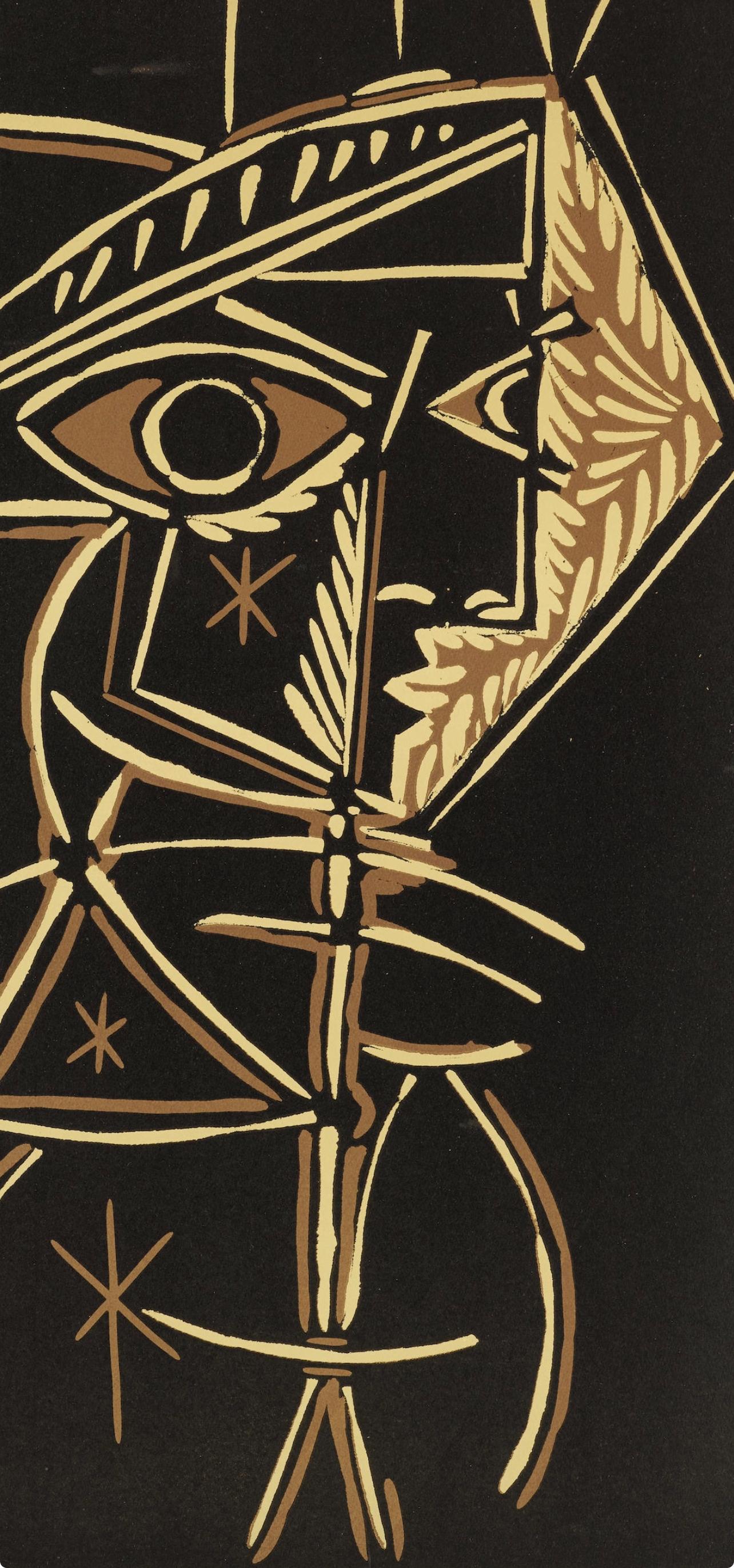 Picasso, Tête de femme (Orozco 214), Grabados al linóleo (nach) – Print von Pablo Picasso
