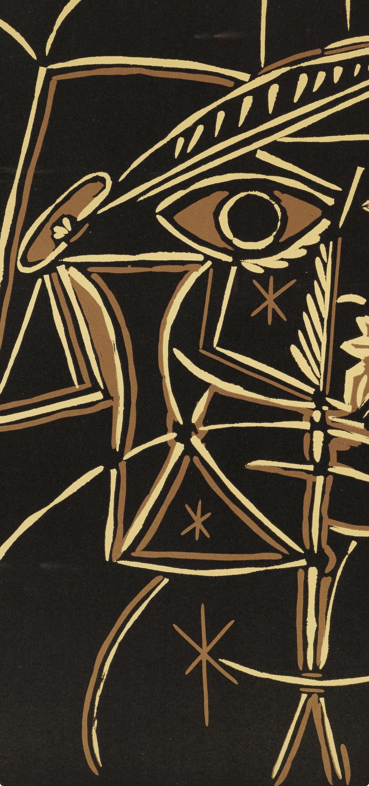 Picasso, Tête de femme (Orozco 214), Grabados al linóleo (nach) (Kubismus), Print, von Pablo Picasso