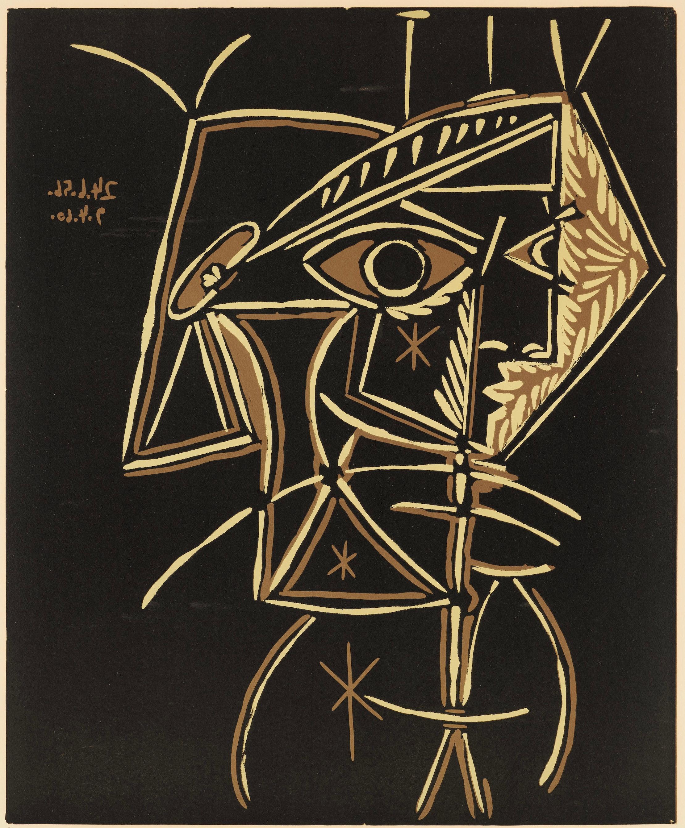 Picasso, Tête de femme (Orozco 214), Grabados al linóleo (después)