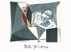 Picasso, Tete de Mort et Livre (after)