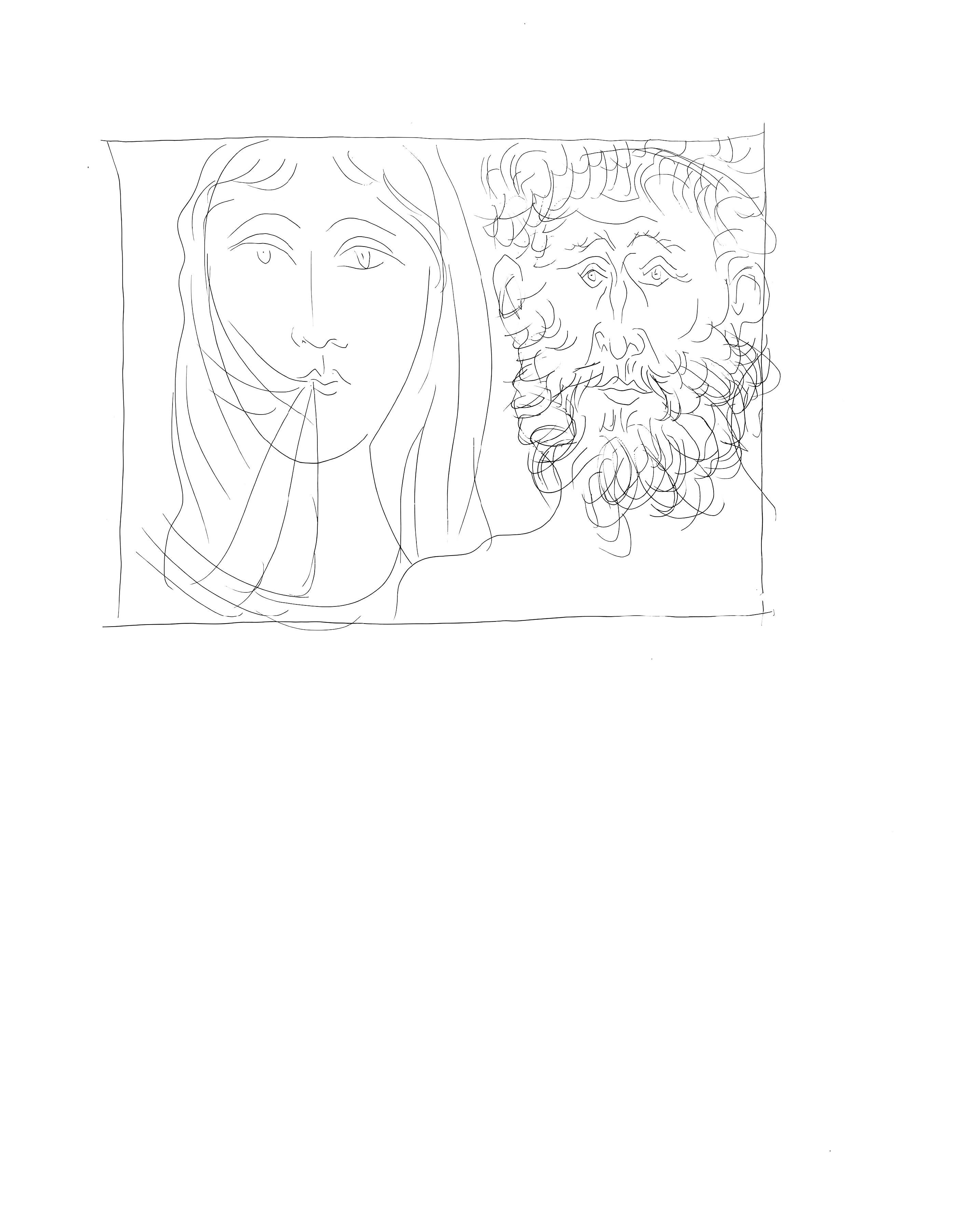 Lithograph on vélin papier Vergé fin blanc des papeteries de Bellerive paper. Paper size: 11.02 x 8.66 inches; image size: 4.1 x 5.5 inches. Inscription: Unsigned and unnumbered, as issued. Notes: From the folio, Suite des reproductions des