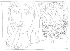 Picasso, Tête d'un homme et d'une femme voilée, Les Métamorphoses (after)