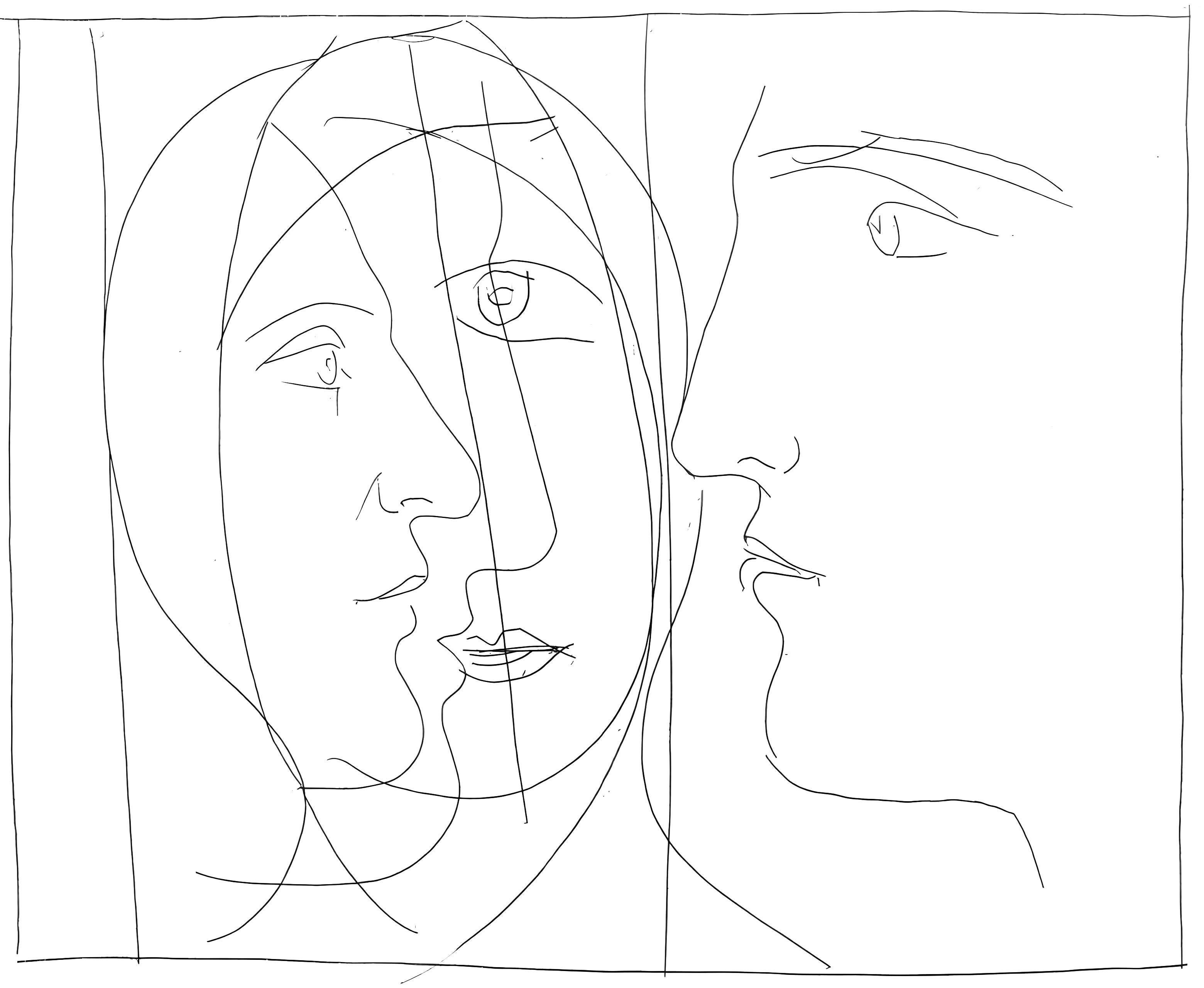 Pablo Picasso Figurative Print - Picasso, Têtes, Les Métamorphoses (after)