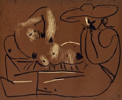 Picasso, The Aubade with Harmonica Player, Pablo Picasso-Linogravures (d'après)