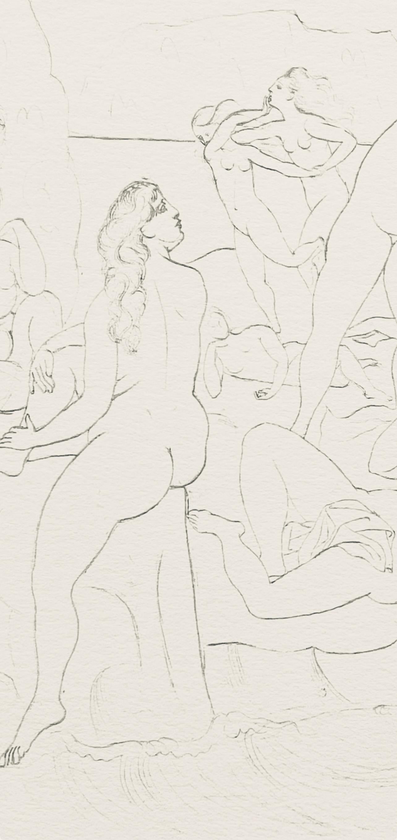 Picasso, The Bathers (Orozco 95), Picasso (after) - Cubist Print by Pablo Picasso
