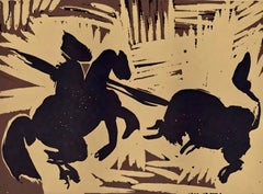 Picasso, The Goading of the Bull, Pablo Picasso-Linogravures (after)