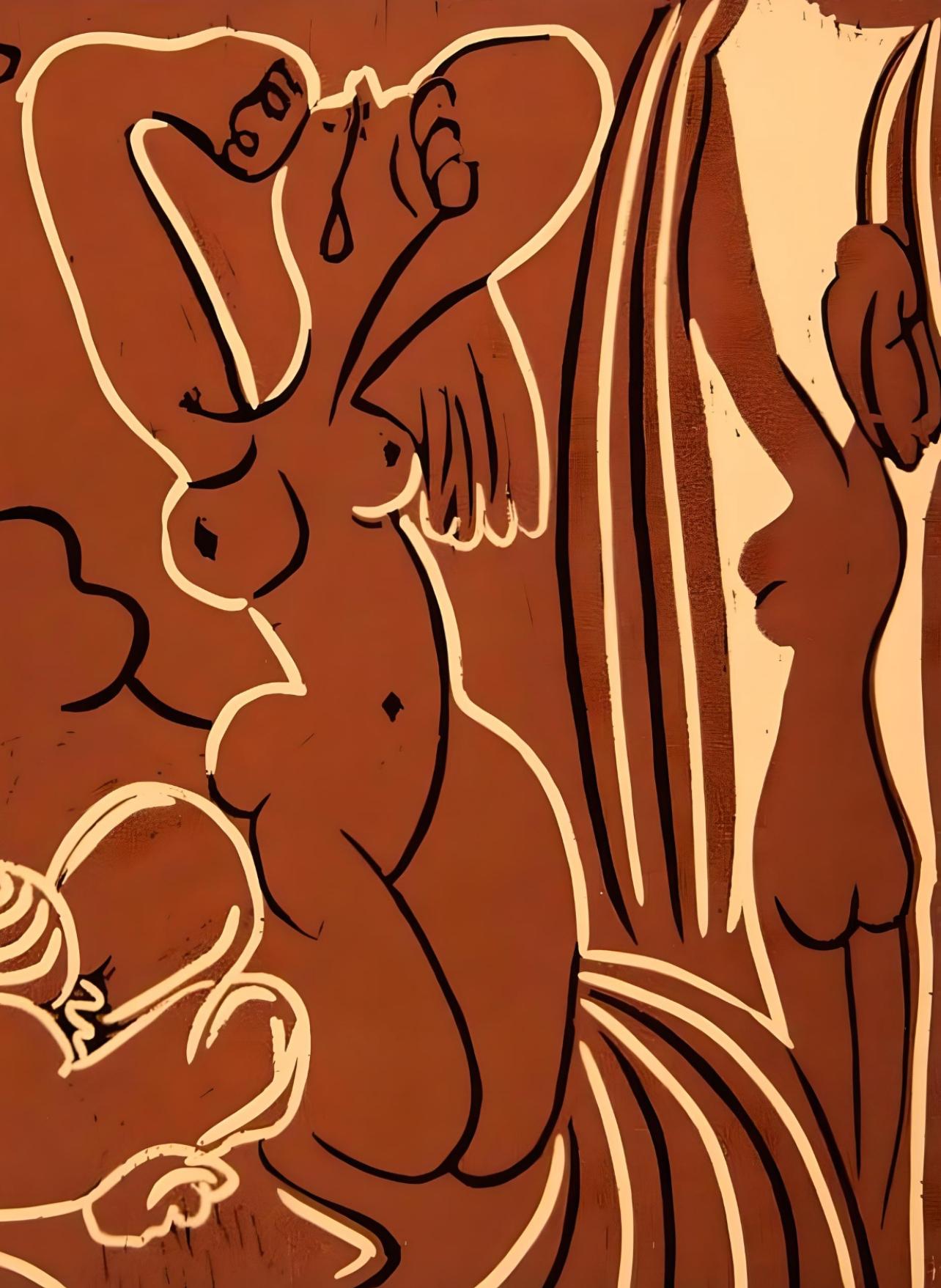 Picasso, Drei wachende Frauen, Éditions Cercle d'Art (nach) (Kubismus), Print, von Pablo Picasso