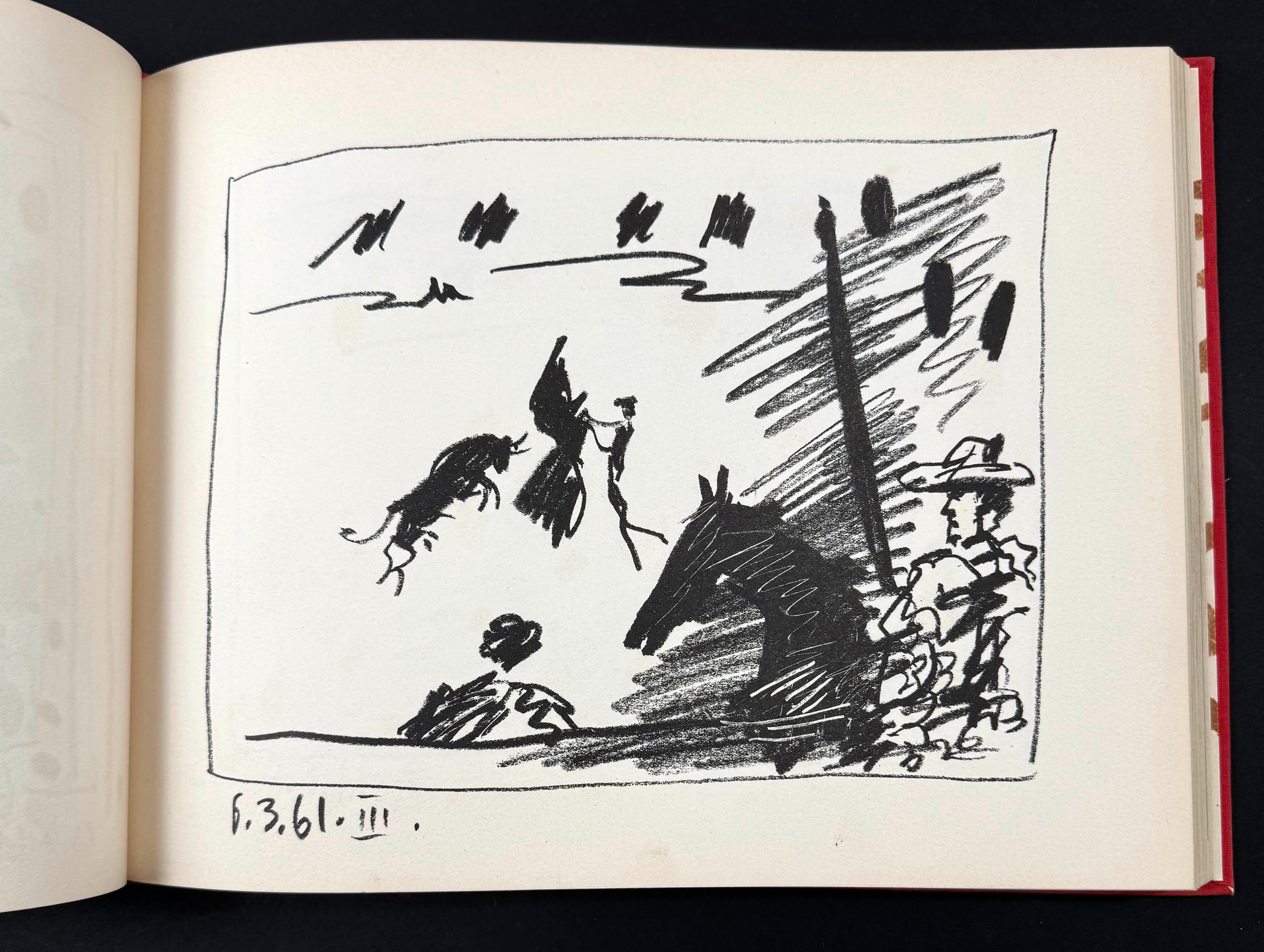 Pablo Picasso – Toros y Toreros (First American Edition, 1961)
Publisher: George Braziller, New York
Format: Hardcover, no slipcase
Includes: Four original lithographs printed by Mourlot Frères, Paris
Condition: Very good, clean interior, binding