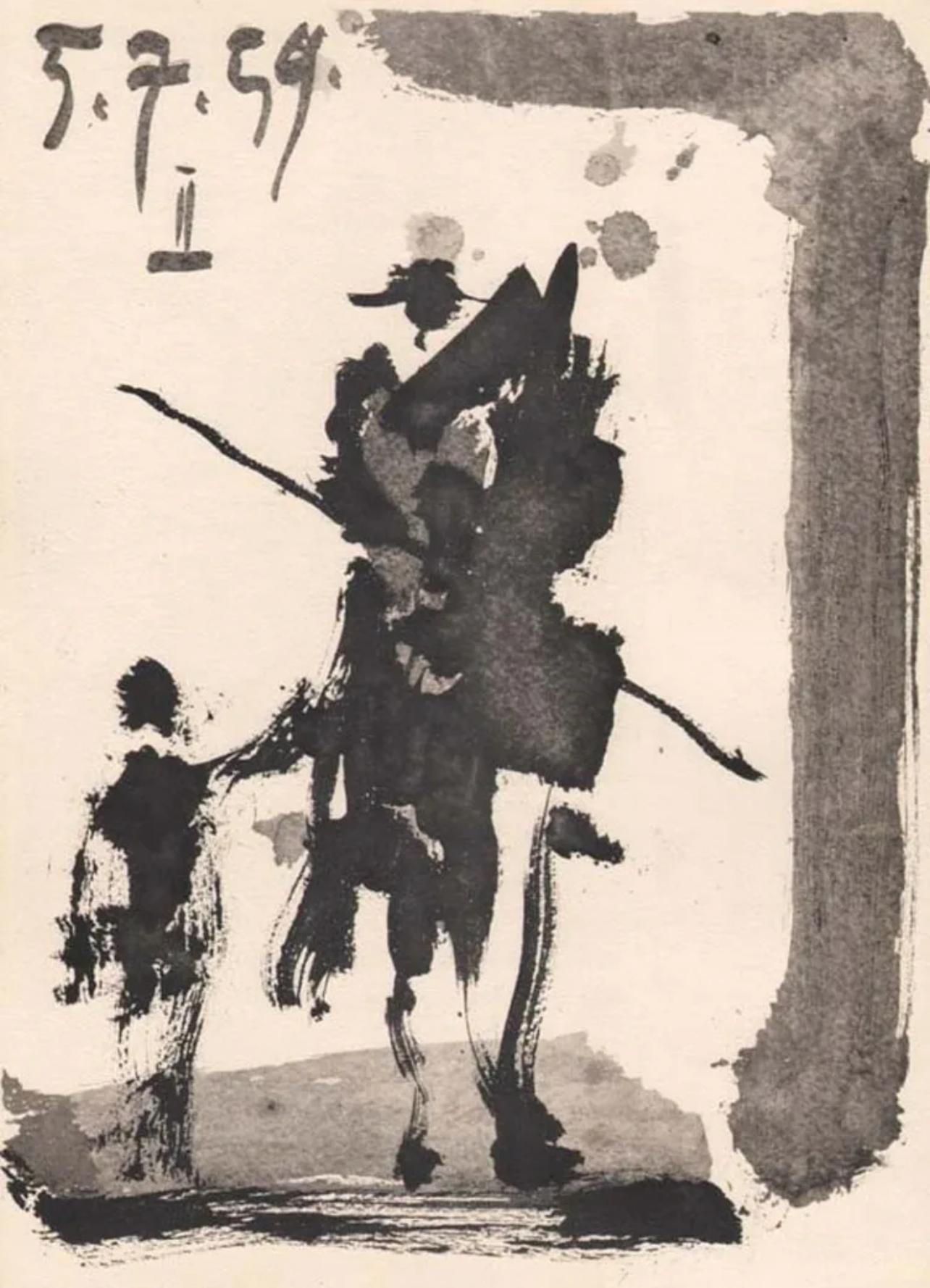 Pablo Picasso Landscape Print - Picasso, Toros Y Toreros (G&C 112; Bloch 1014-1017; Freitag 7495) (after)