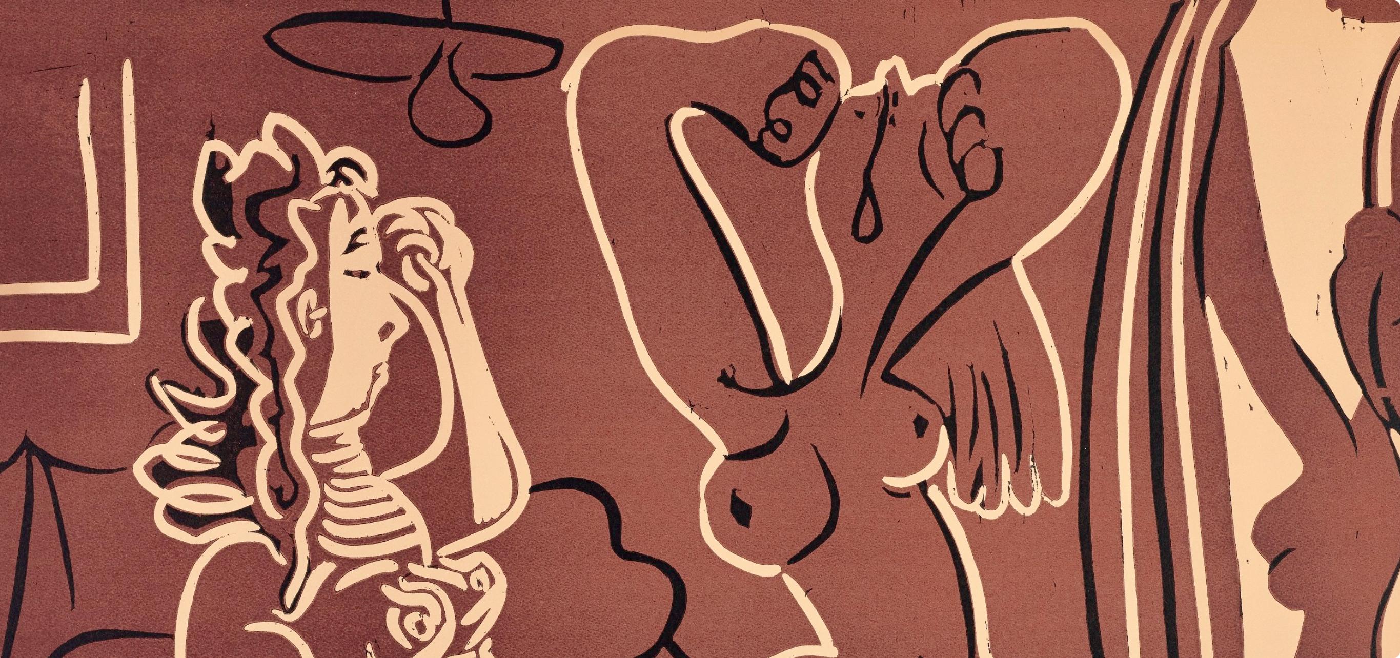 Picasso, Trois femmes (Orozco 214), Grabados al linóleo (nach) – Print von Pablo Picasso